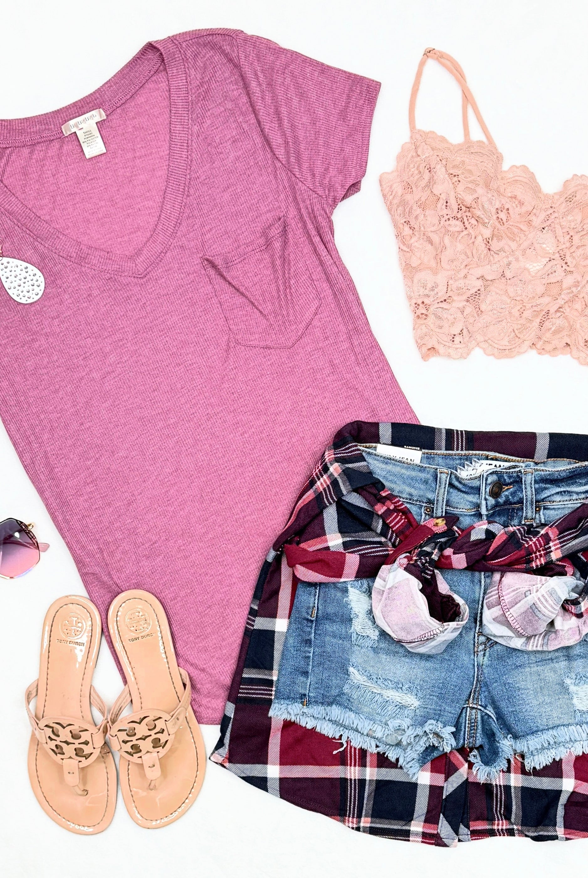 Weekend Vibes Ribbed Pocket Tee - Orchid-bandeau-privityboutique-Privity Boutique, Women’s Fashion Boutique in Mesa, Arizona