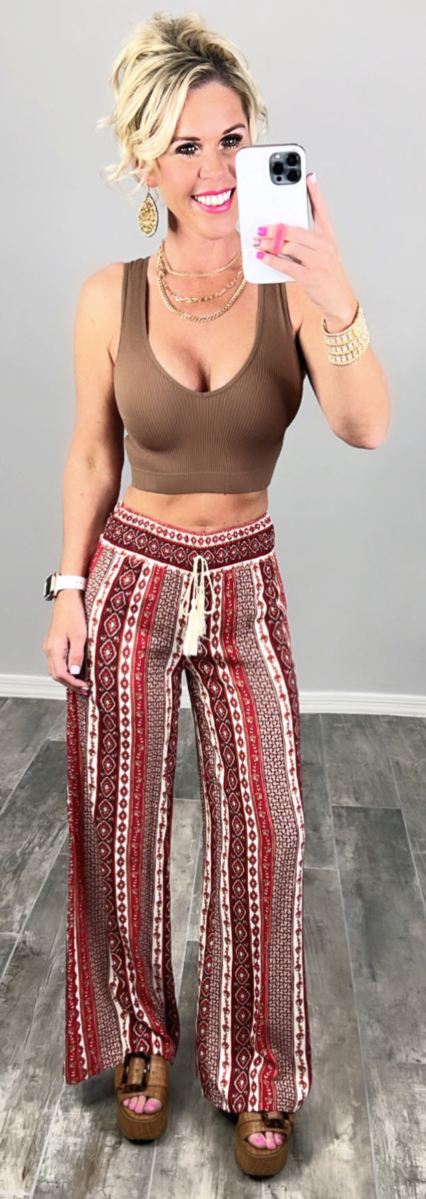 You Say It Best Smocked Waist Printed Pants-palazzo-privityboutique.com-Privity Boutique, Women’s Fashion Boutique in Mesa, Arizona