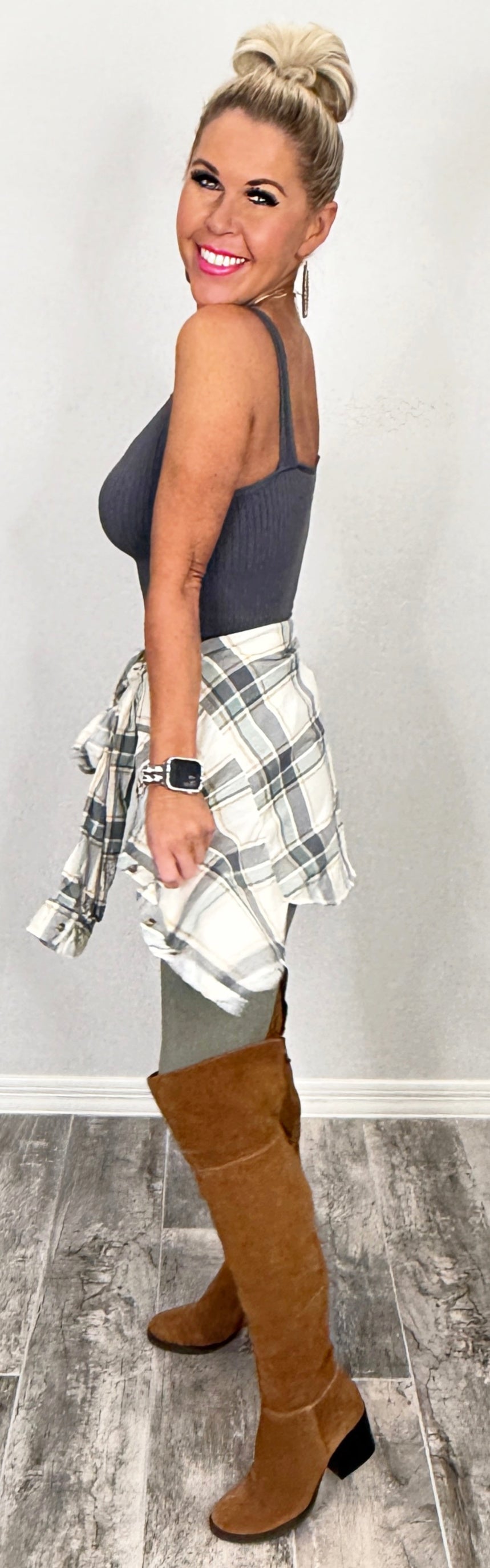 Penny Plaid Flannel Top - Ivory/Sage-flannel-privityboutique-Privity Boutique, Women’s Fashion Boutique in Mesa, Arizona