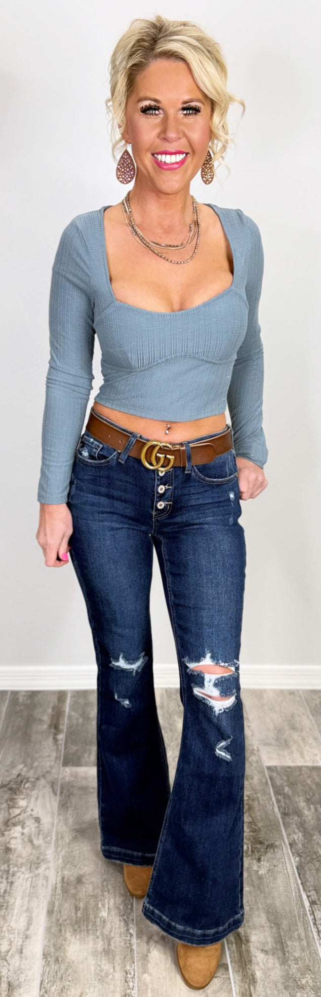 Capture This Picture Top - Blue-cropped crop top-privityboutique-Privity Boutique, Women’s Fashion Boutique in Mesa, Arizona