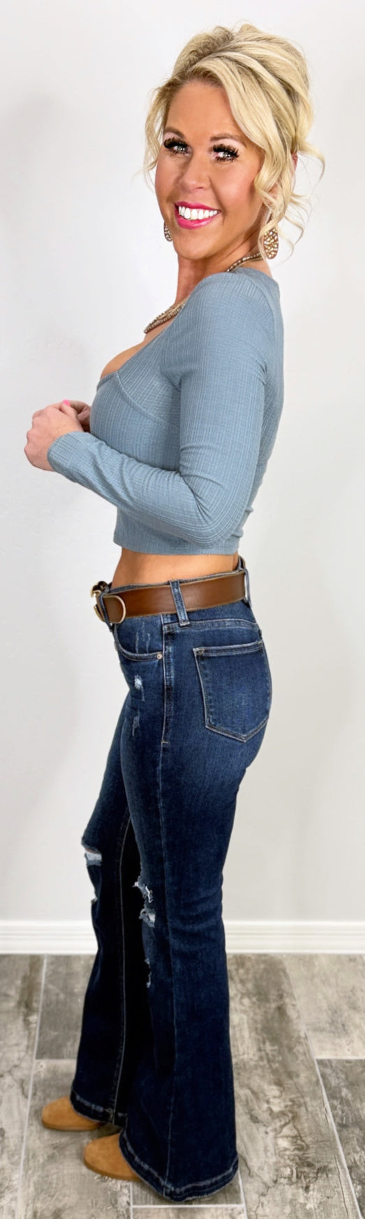 Capture This Picture Top - Blue-cropped crop top-privityboutique-Privity Boutique, Women’s Fashion Boutique in Mesa, Arizona