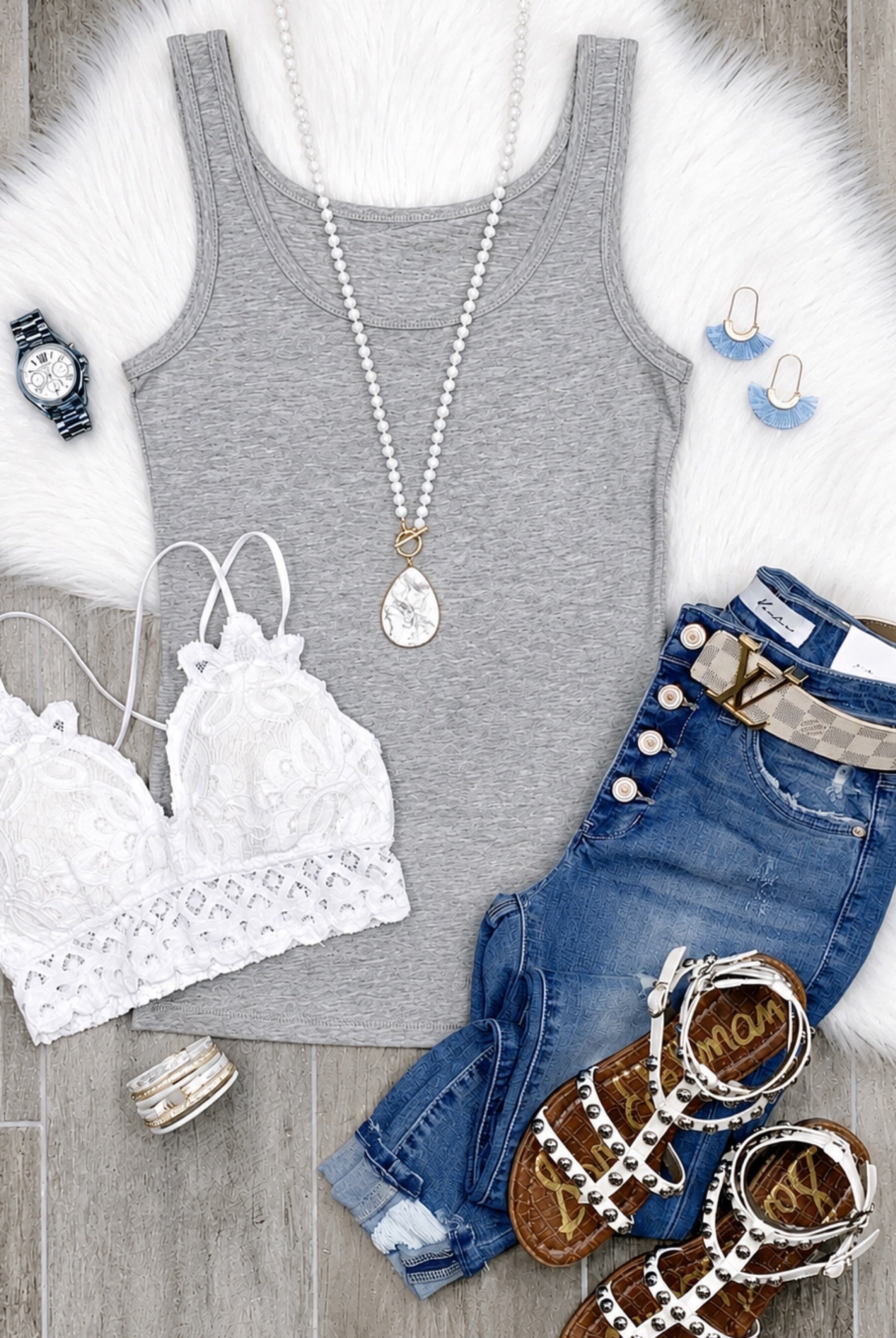 Basic Scoop Tank - Heather Grey-Top-privityboutique.com-Privity Boutique, Women’s Fashion Boutique in Mesa, Arizona