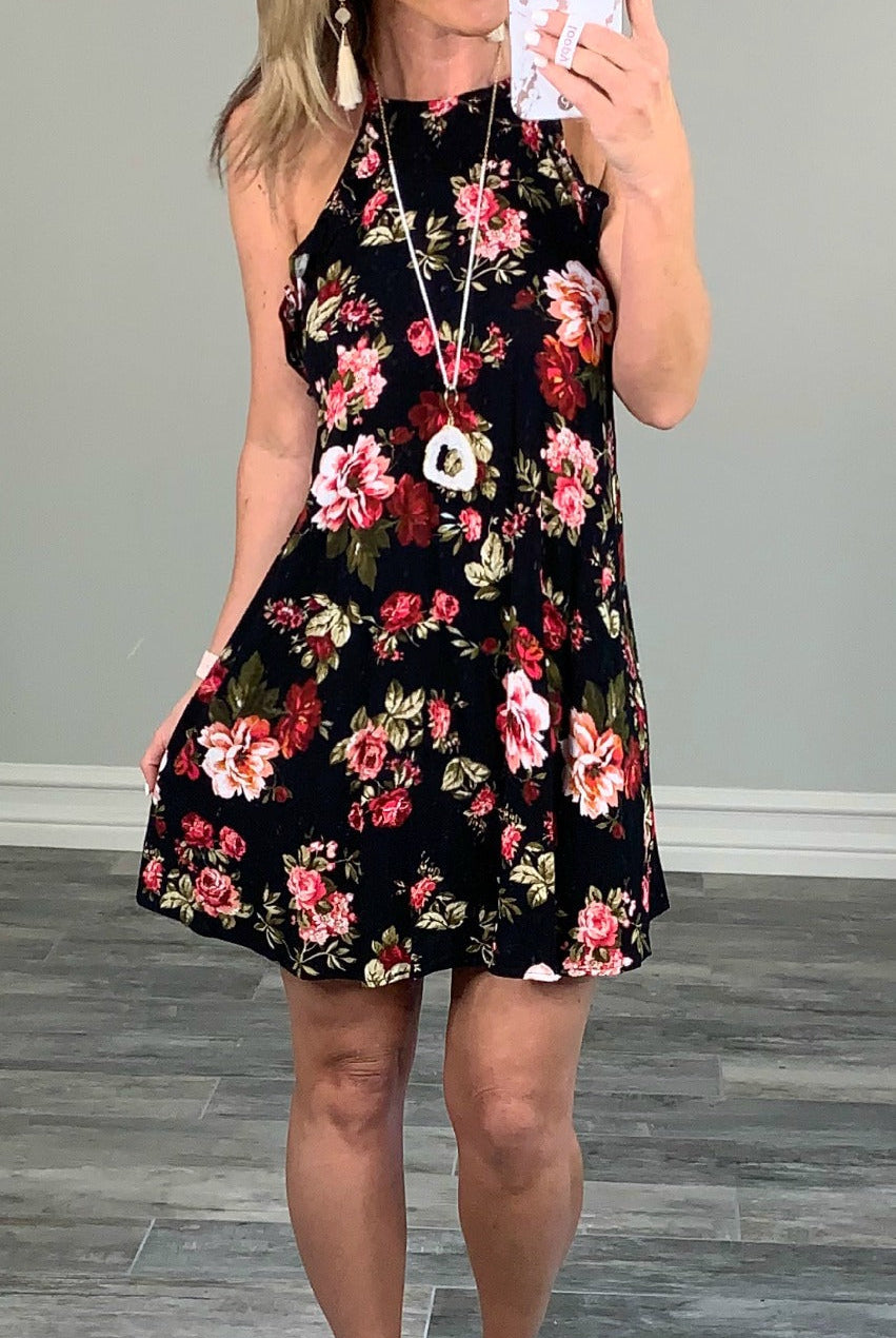 Day Dreaming Floral Dress - Black-Dress-privityboutique.com-Privity Boutique, Women’s Fashion Boutique in Mesa, Arizona