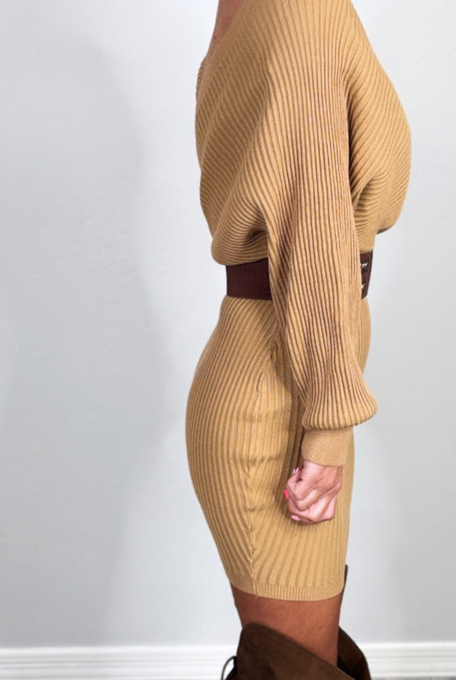 Want Your Digits Dress - Camel-Dress-privityboutique.com-Privity Boutique, Women’s Fashion Boutique in Mesa, Arizona