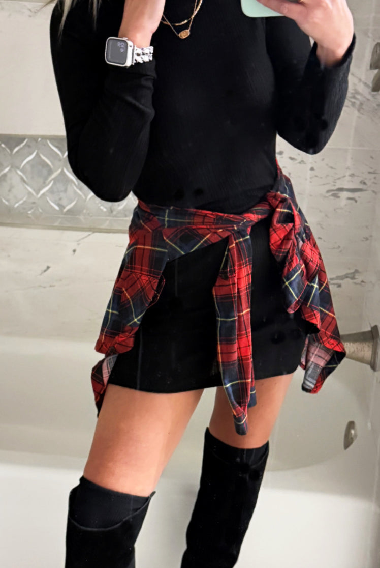 Ruling In Ribbed Turtleneck Dress - Black-Dress-privityboutique.com-Privity Boutique, Women’s Fashion Boutique in Mesa, Arizona