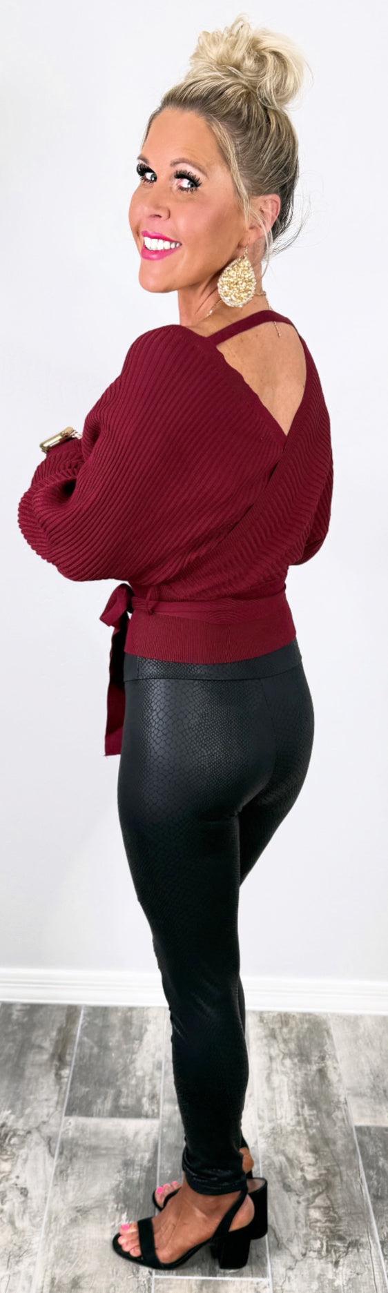 Dreaming Of You Top - Burgundy-Cropped sweater Top-privityboutique-Privity Boutique, Women’s Fashion Boutique in Mesa, Arizona