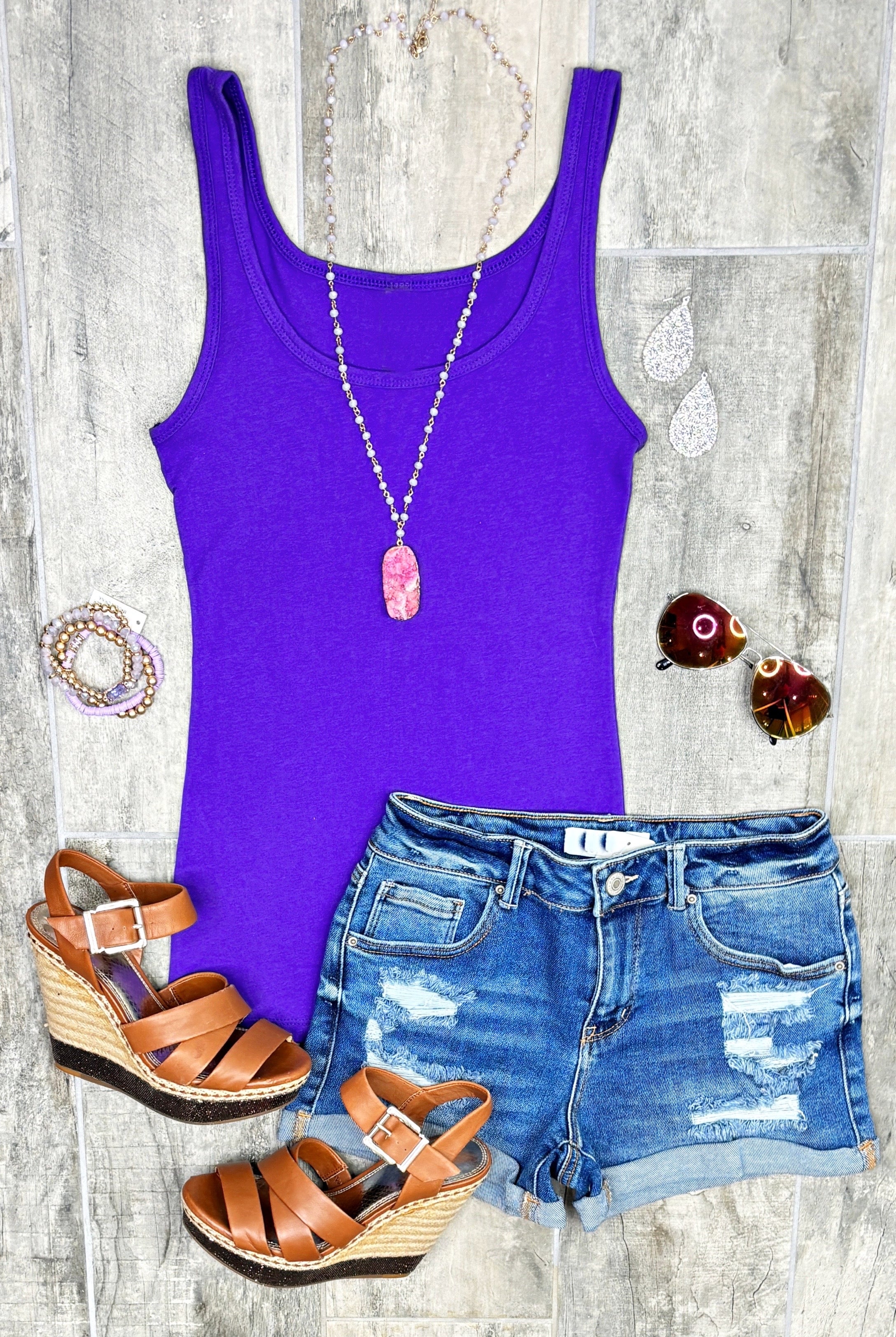 Basic Scoop Tank - Purple-Top-privityboutique.com-Privity Boutique, Women’s Fashion Boutique in Mesa, Arizona