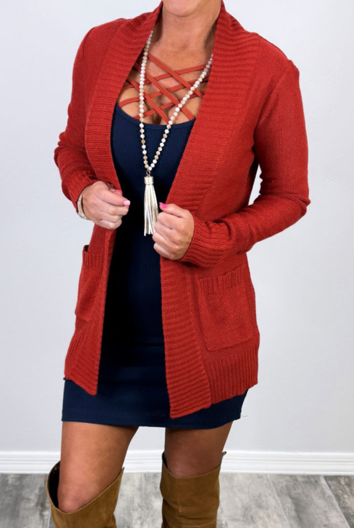 Keep It Cozy Cardigan - Rust-kimono-privityboutique-Privity Boutique, Women’s Fashion Boutique in Mesa, Arizona