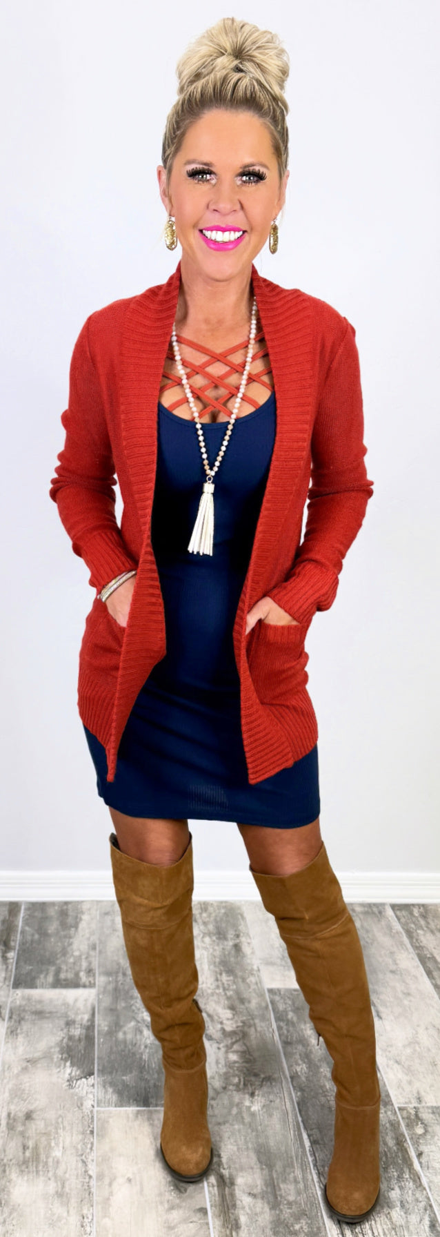 Keep It Cozy Cardigan - Rust-kimono-privityboutique-Privity Boutique, Women’s Fashion Boutique in Mesa, Arizona