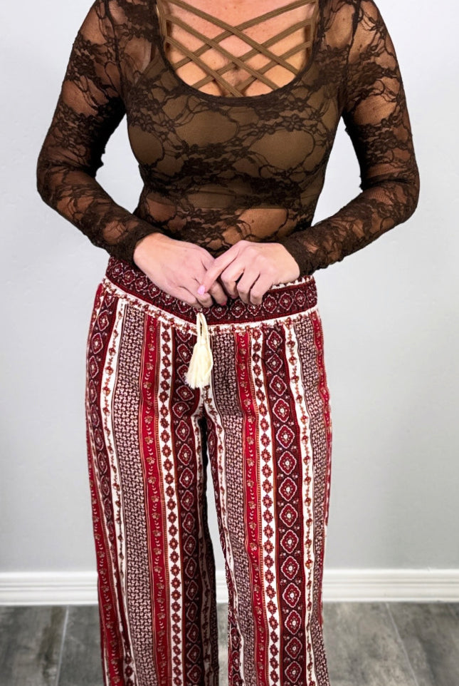 You Say It Best Smocked Waist Printed Pants-palazzo-privityboutique.com-Privity Boutique, Women’s Fashion Boutique in Mesa, Arizona