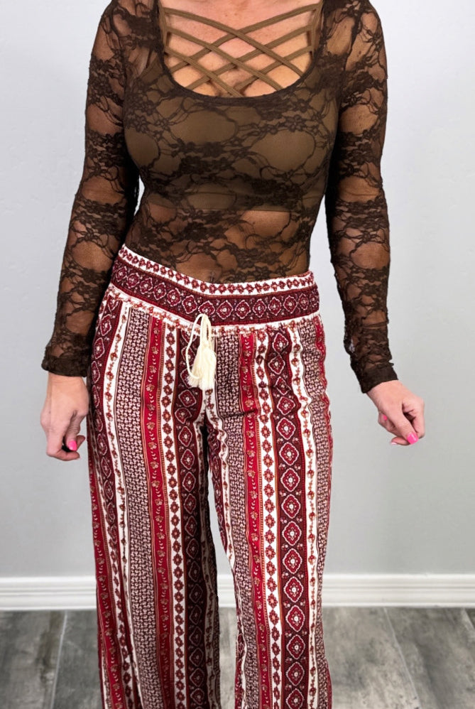 You Say It Best Smocked Waist Printed Pants-palazzo-privityboutique.com-Privity Boutique, Women’s Fashion Boutique in Mesa, Arizona