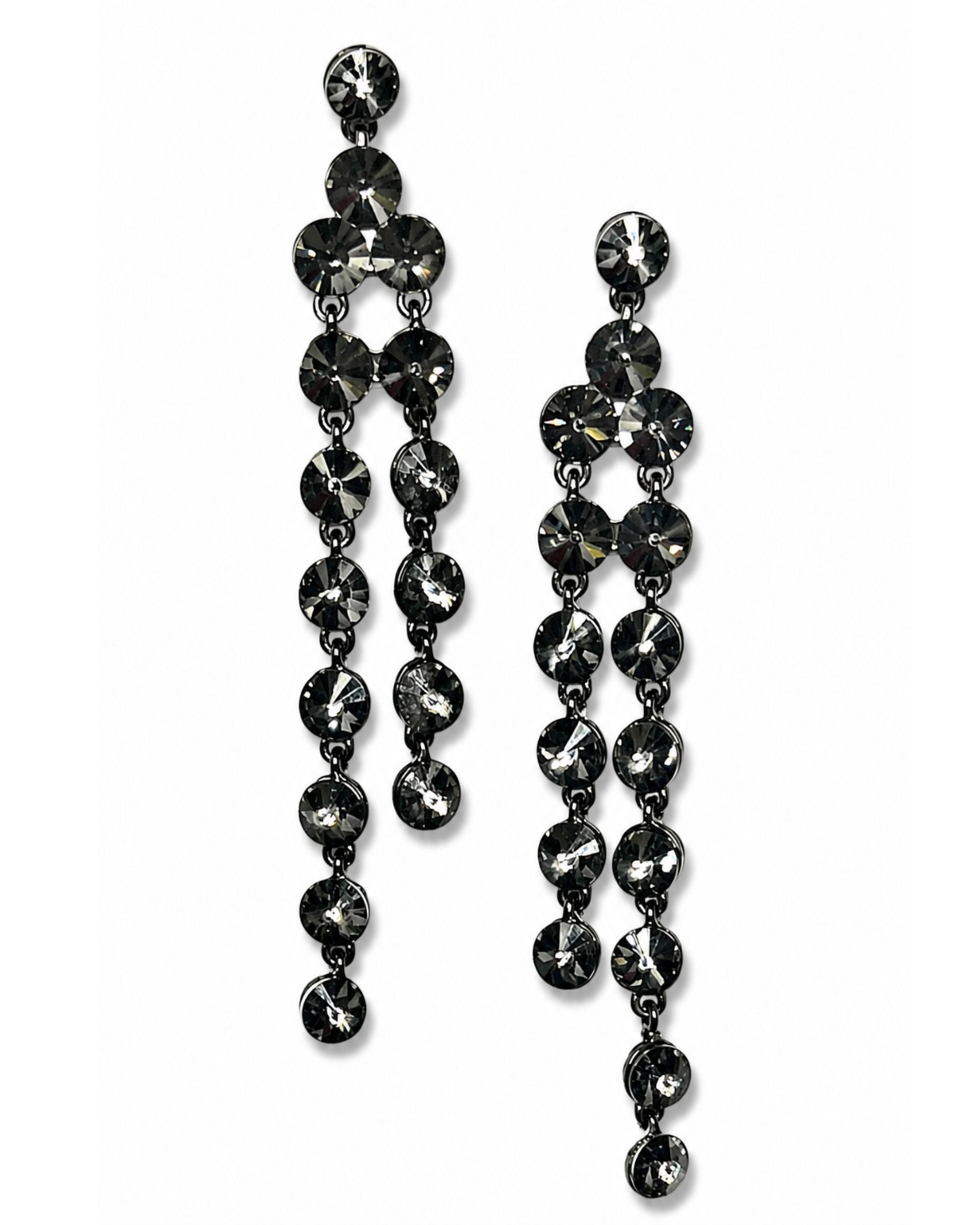 Raining Rhinestones Drop Statement Earrings-Earrings-privityboutique-Privity Boutique, Women’s Fashion Boutique in Mesa, Arizona
