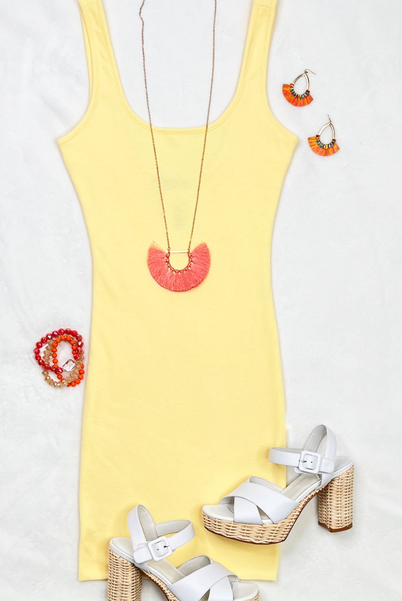 Committed To Casual Tank Dress - Lemon-Dress-privityboutique.com-Privity Boutique, Women’s Fashion Boutique in Mesa, Arizona