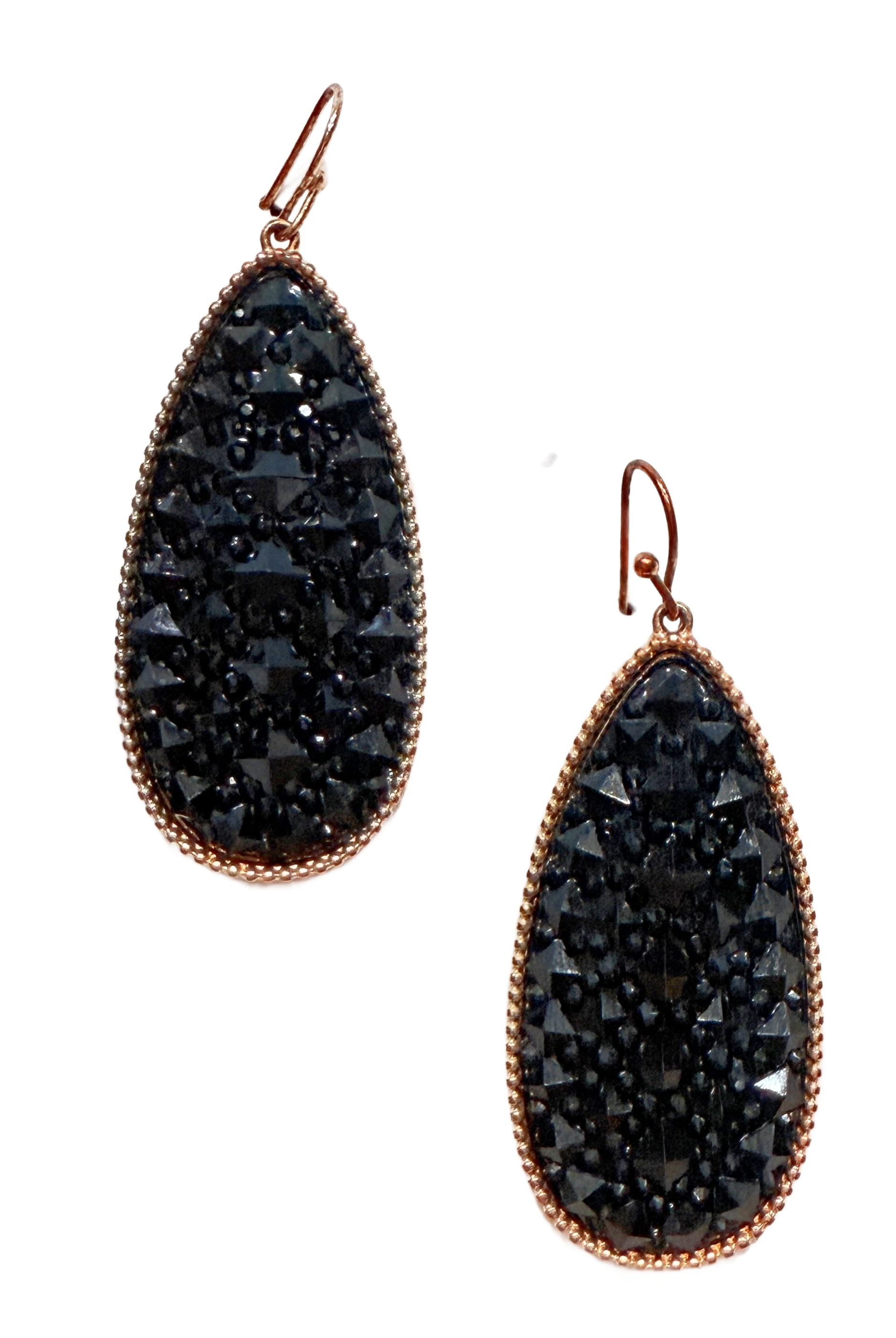 Bold & Exciting Teardrop Druzy Earrings - Black-privityboutique-Privity Boutique, Women’s Fashion Boutique in Mesa, Arizona
