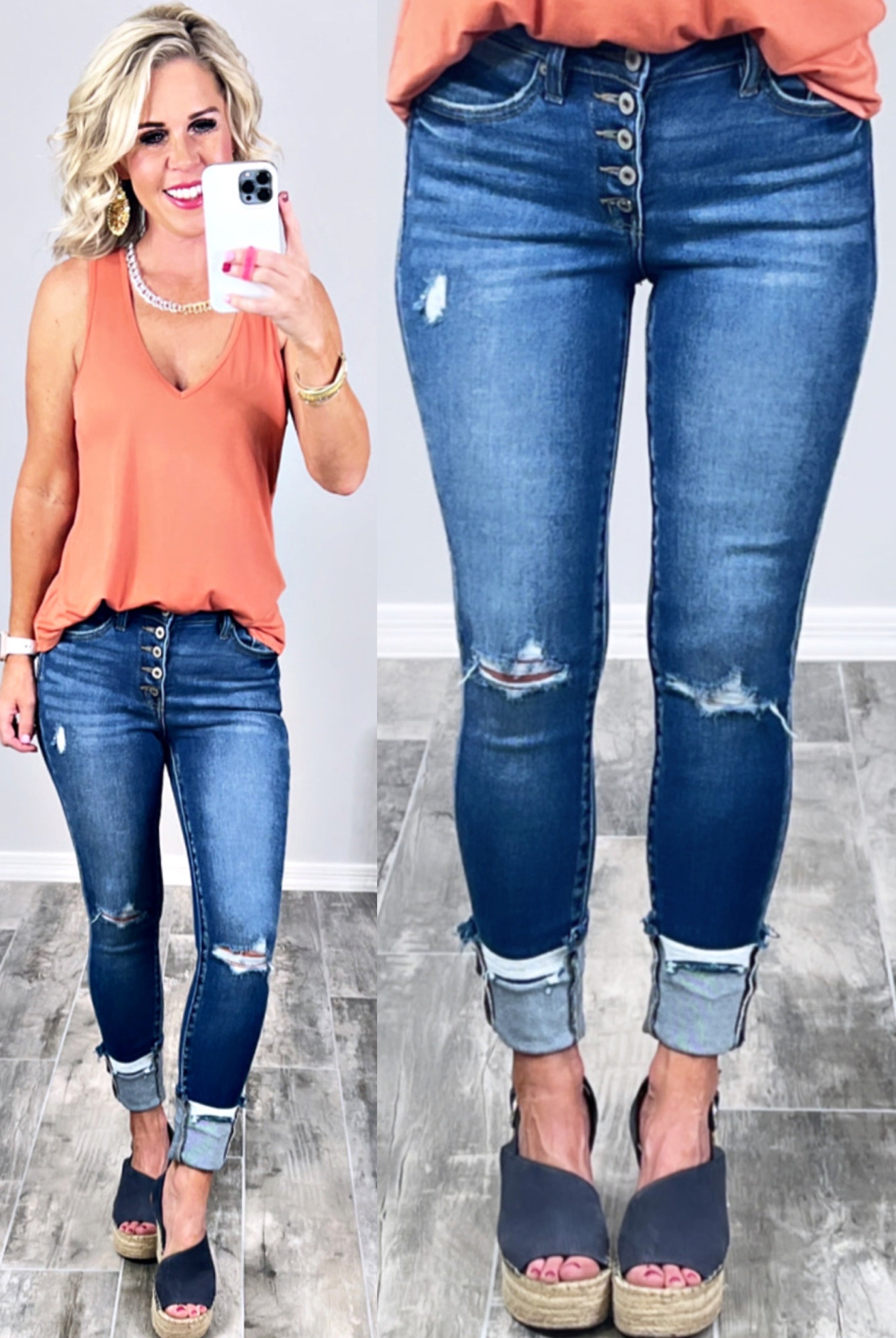 Shawna Distressed Skinny Jeans-jeans-privityboutique-Privity Boutique, Women’s Fashion Boutique in Mesa, Arizona