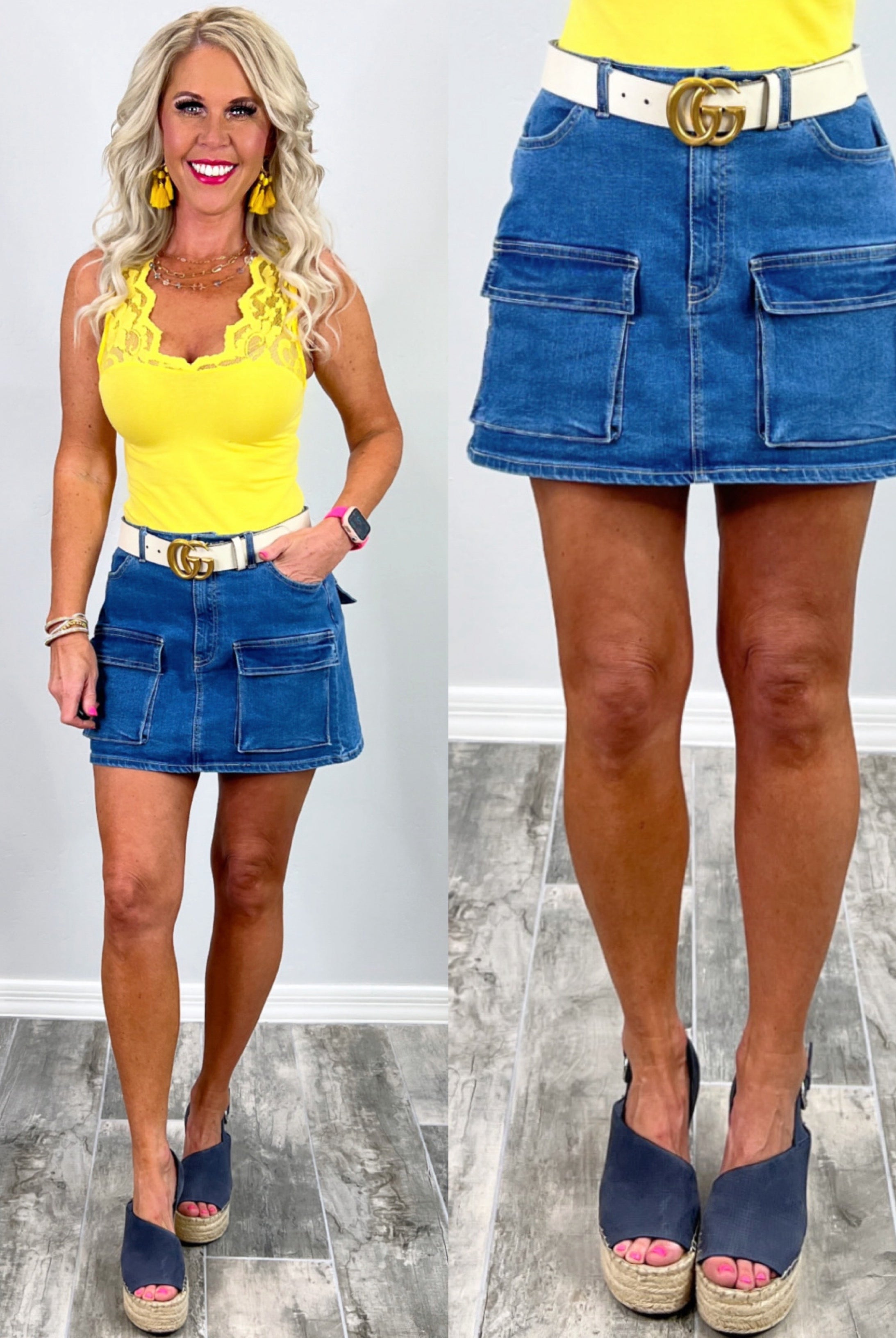 Pick Your Pockets Denim Skirt-Skirt-privityboutique.com-Privity Boutique, Women’s Fashion Boutique in Mesa, Arizona