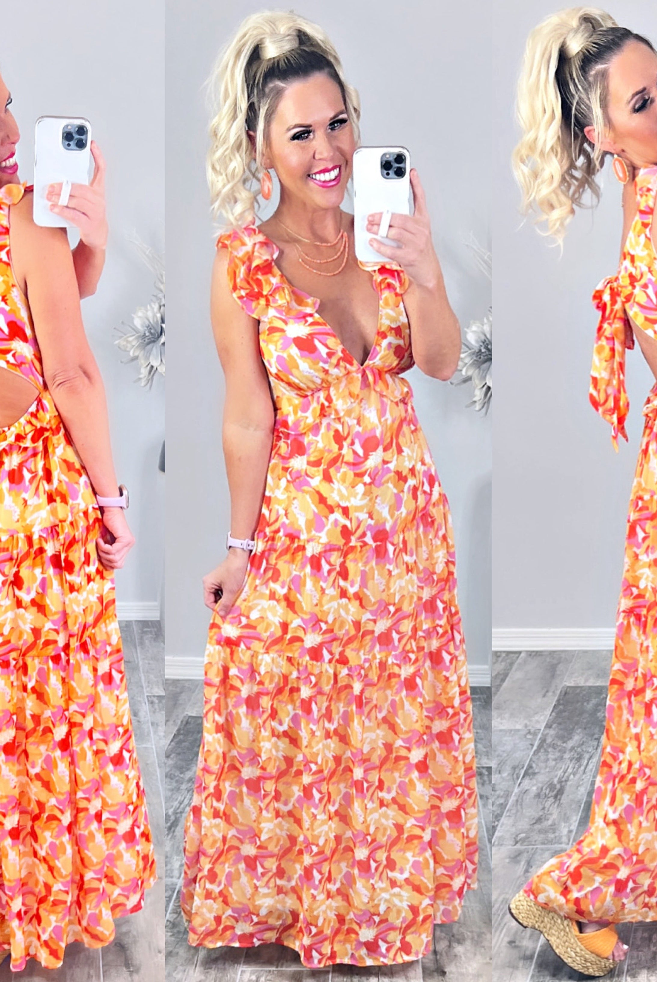 Sunshine Dreaming Open Back Dress-Dress-privityboutique.com-Privity Boutique, Women’s Fashion Boutique in Mesa, Arizona