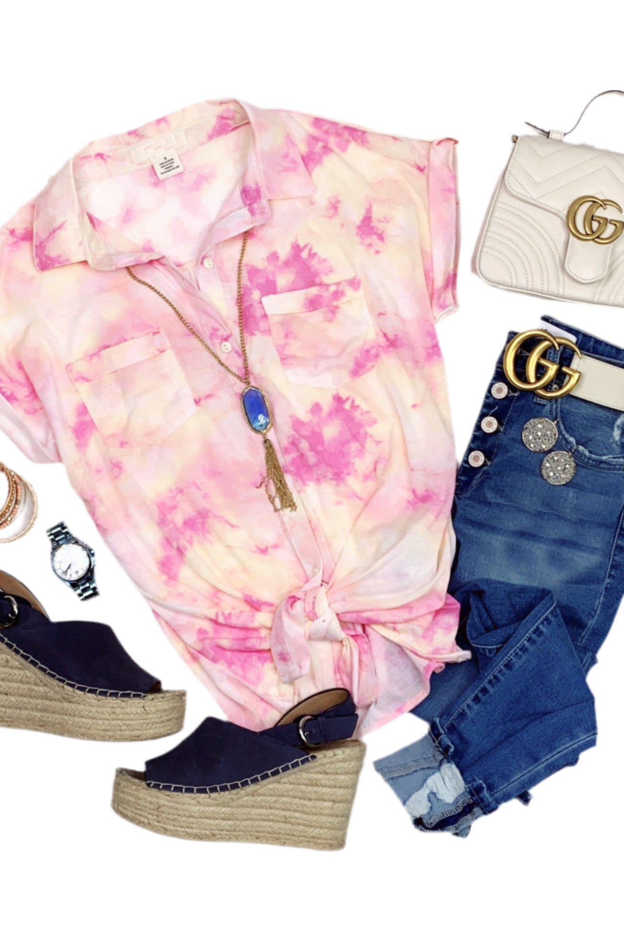 Ocean Vibes Top - Pink-Short Sleeve Top-privityboutique-Privity Boutique, Women’s Fashion Boutique in Mesa, Arizona