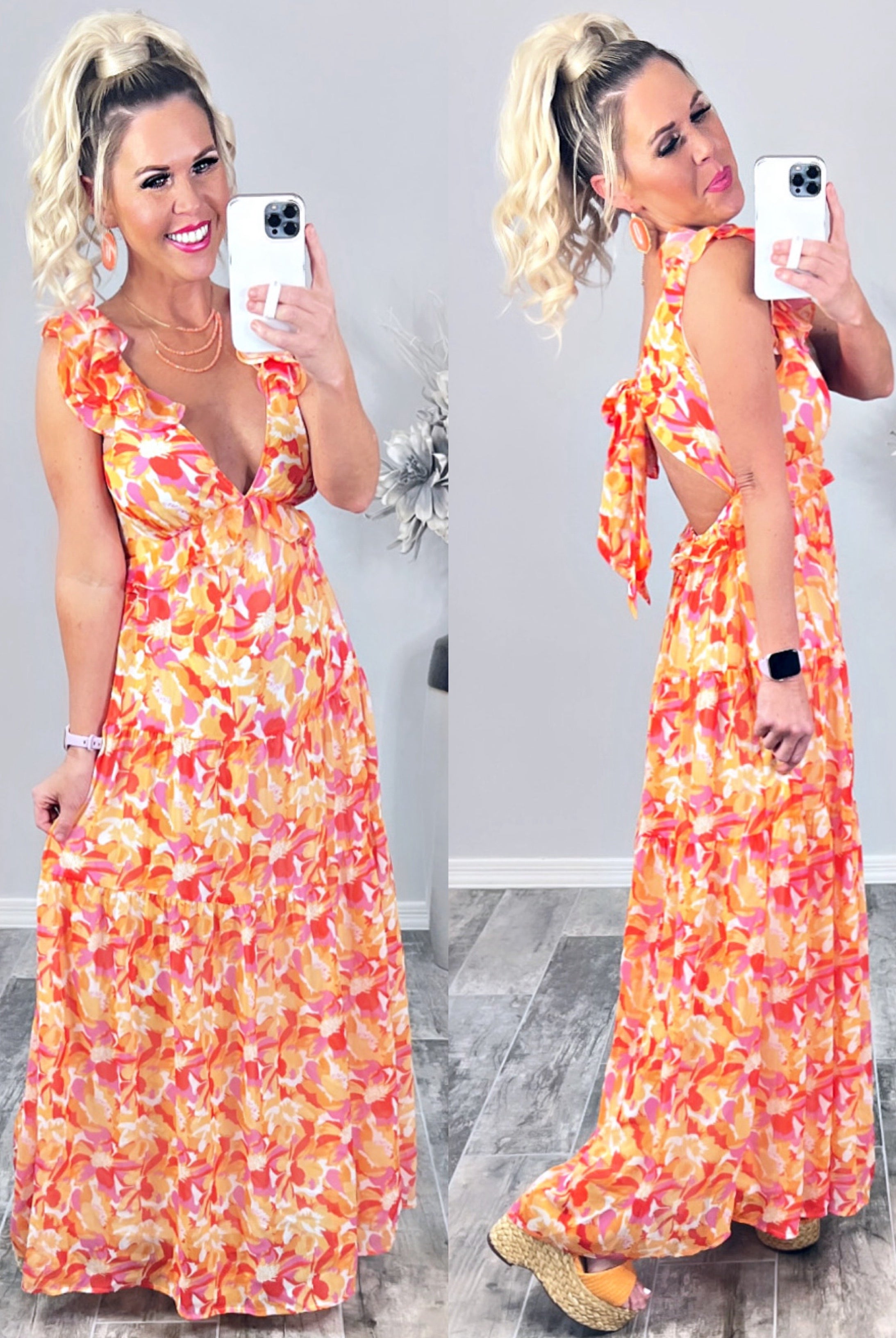 Sunshine Dreaming Open Back Dress-Dress-privityboutique.com-Privity Boutique, Women’s Fashion Boutique in Mesa, Arizona