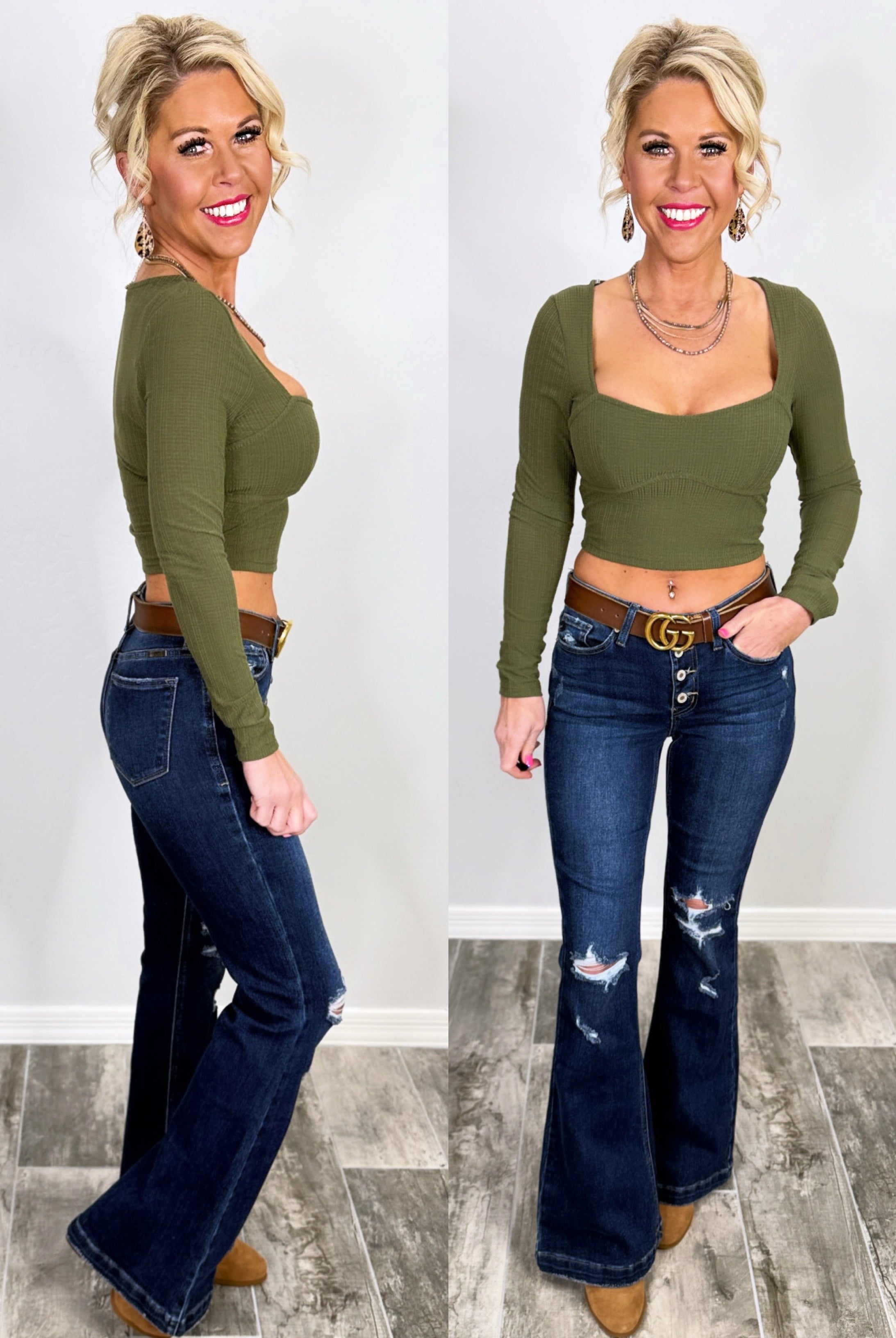 Capture This Picture Top - Olive-cropped crop top-privityboutique-Privity Boutique, Women’s Fashion Boutique in Mesa, Arizona