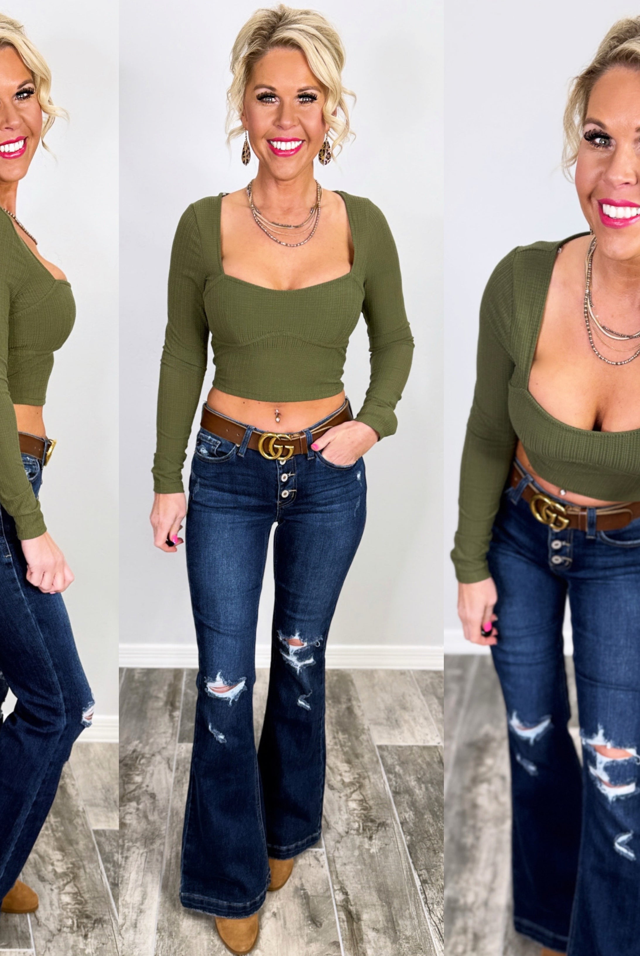 Capture This Picture Top - Olive-cropped crop top-privityboutique-Privity Boutique, Women’s Fashion Boutique in Mesa, Arizona