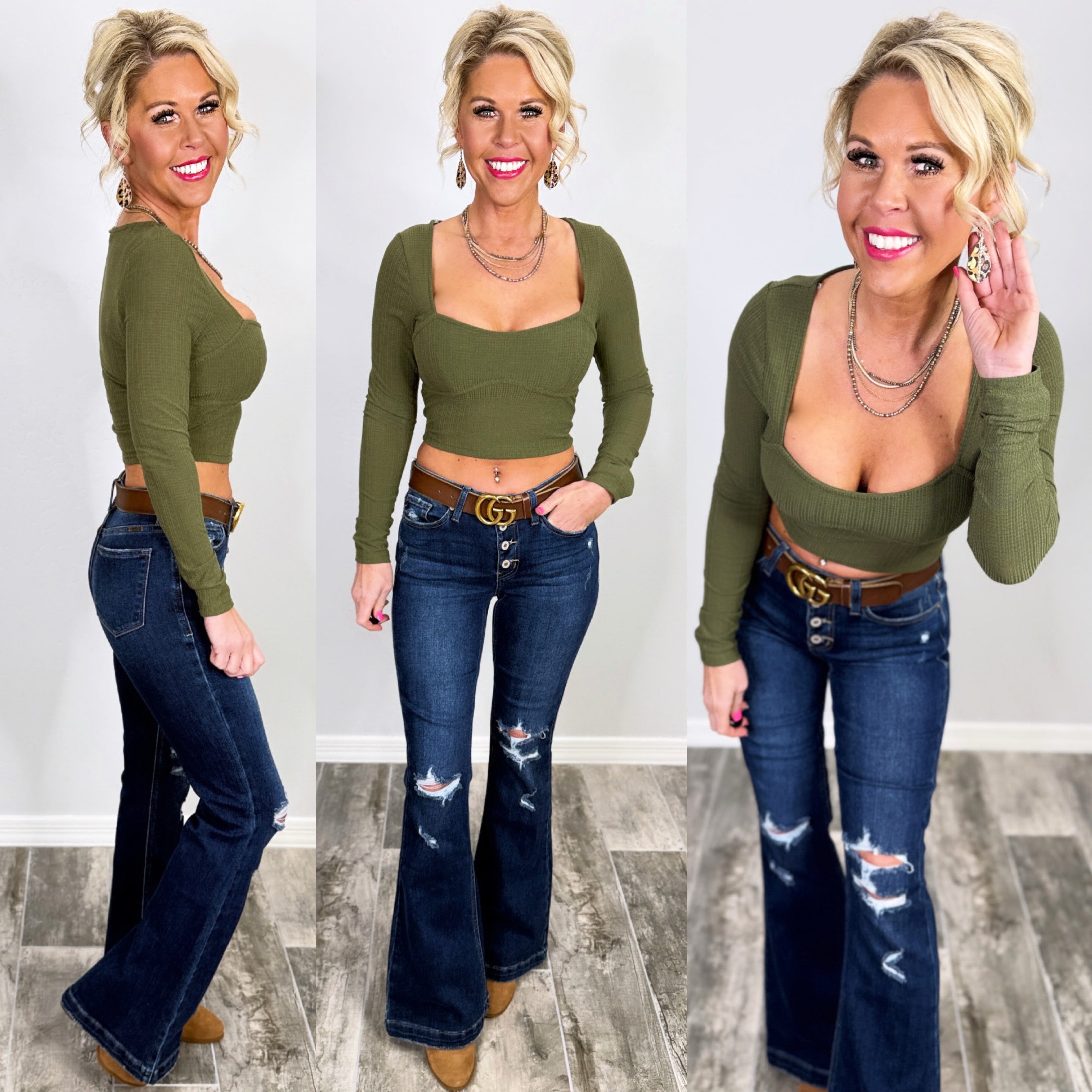 Capture This Picture Top - Olive-cropped crop top-privityboutique-Privity Boutique, Women’s Fashion Boutique in Mesa, Arizona