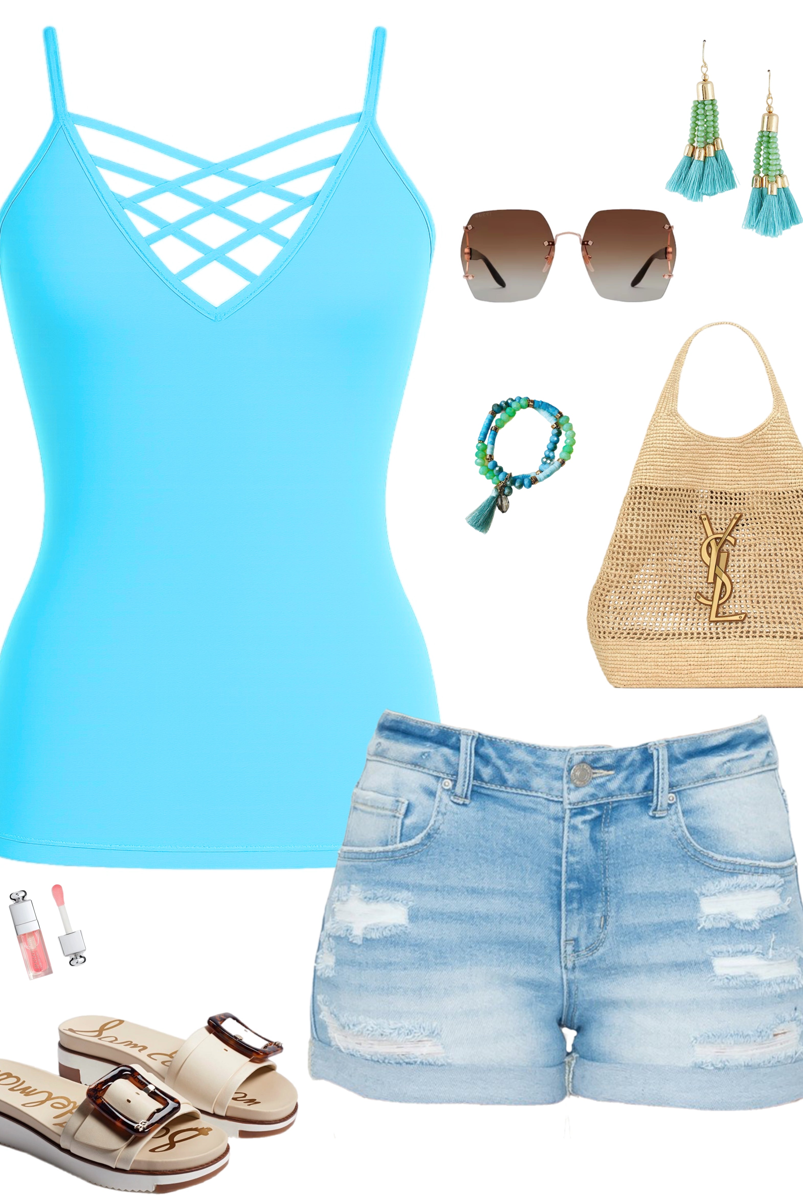 Long Caged Cami: Ocean-cami-privityboutique-Privity Boutique, Women’s Fashion Boutique in Mesa, Arizona