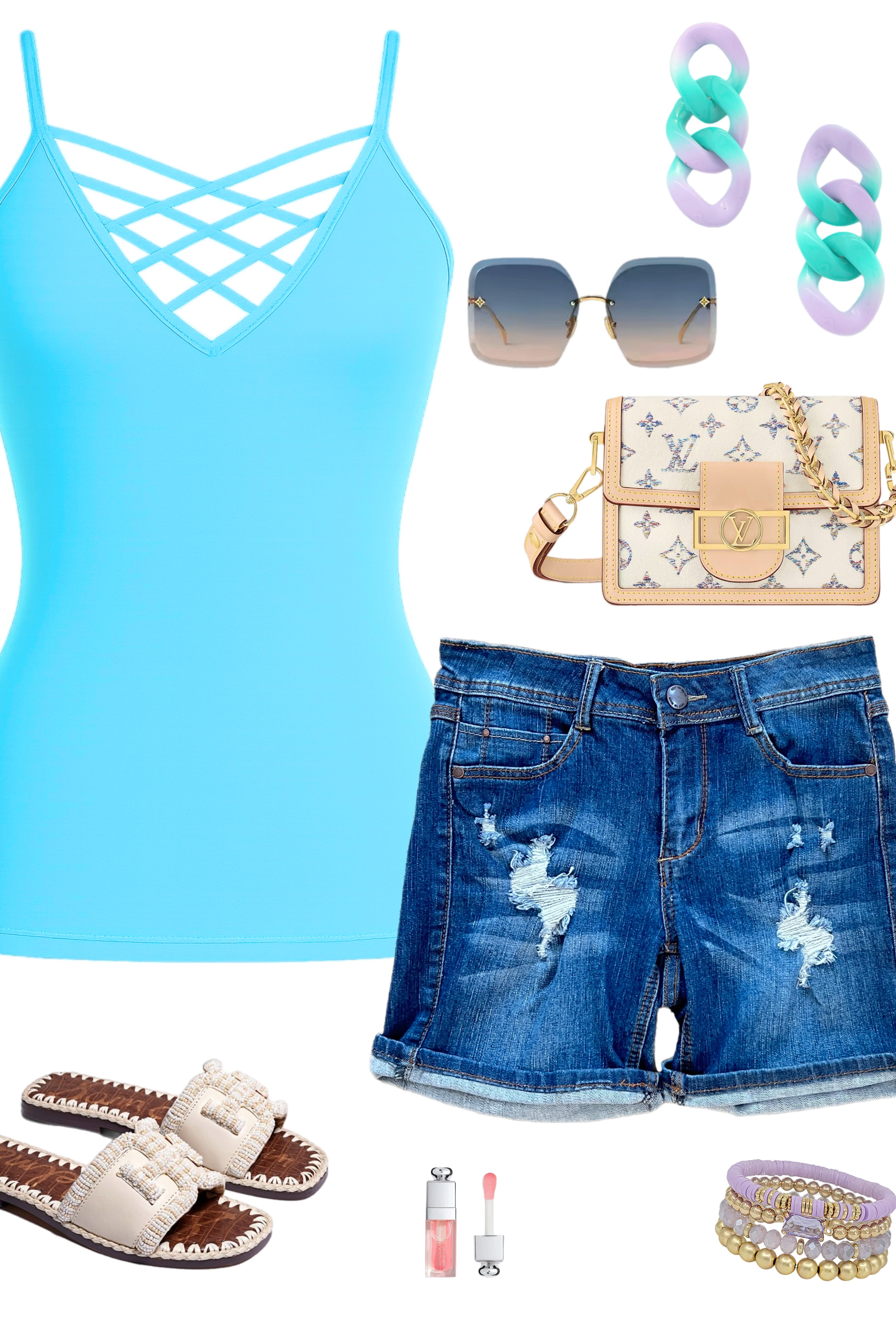 Long Caged Cami: Ocean-cami-privityboutique-Privity Boutique, Women’s Fashion Boutique in Mesa, Arizona