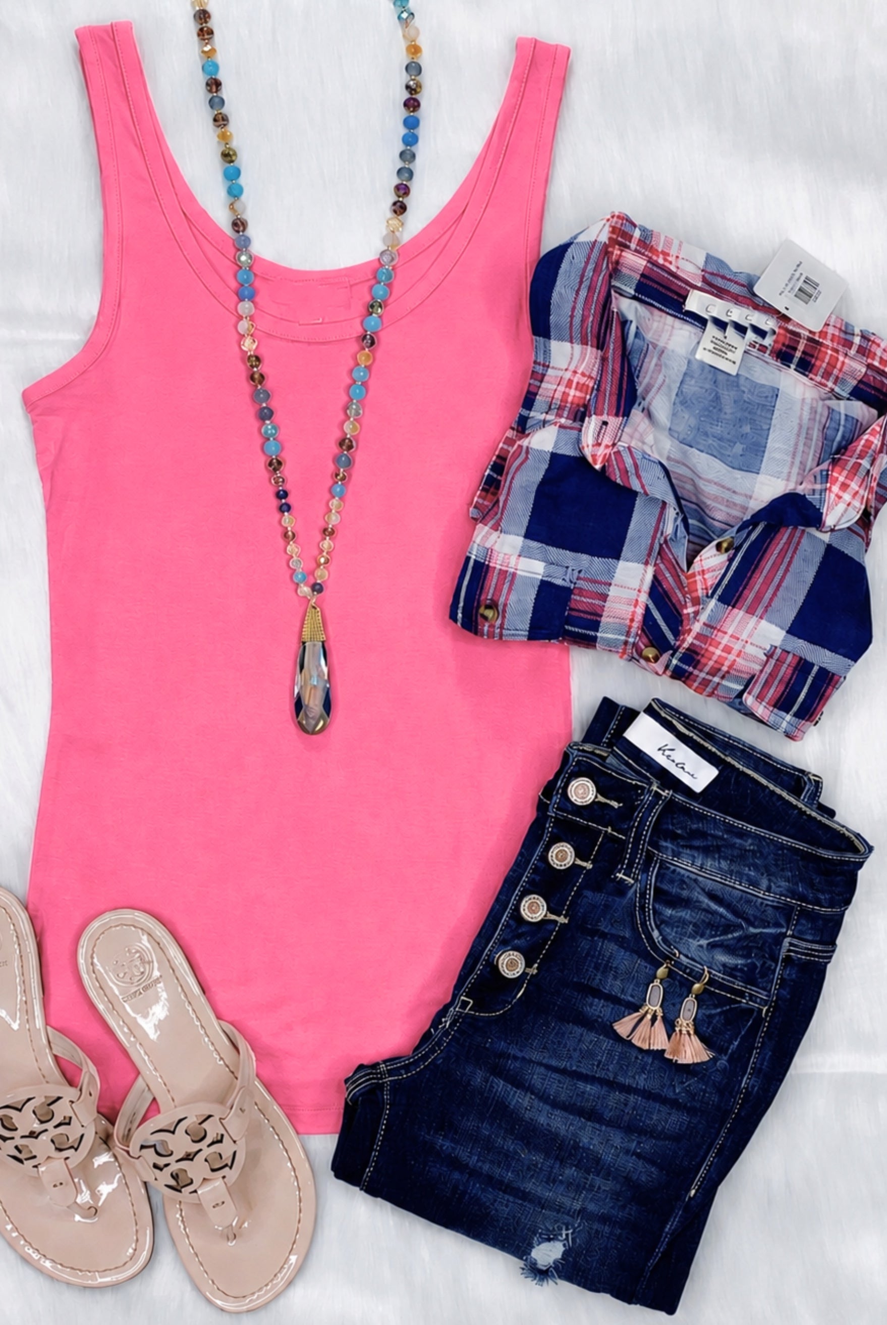 Basic Scoop Tank - Pink-Top-privityboutique.com-Privity Boutique, Women’s Fashion Boutique in Mesa, Arizona