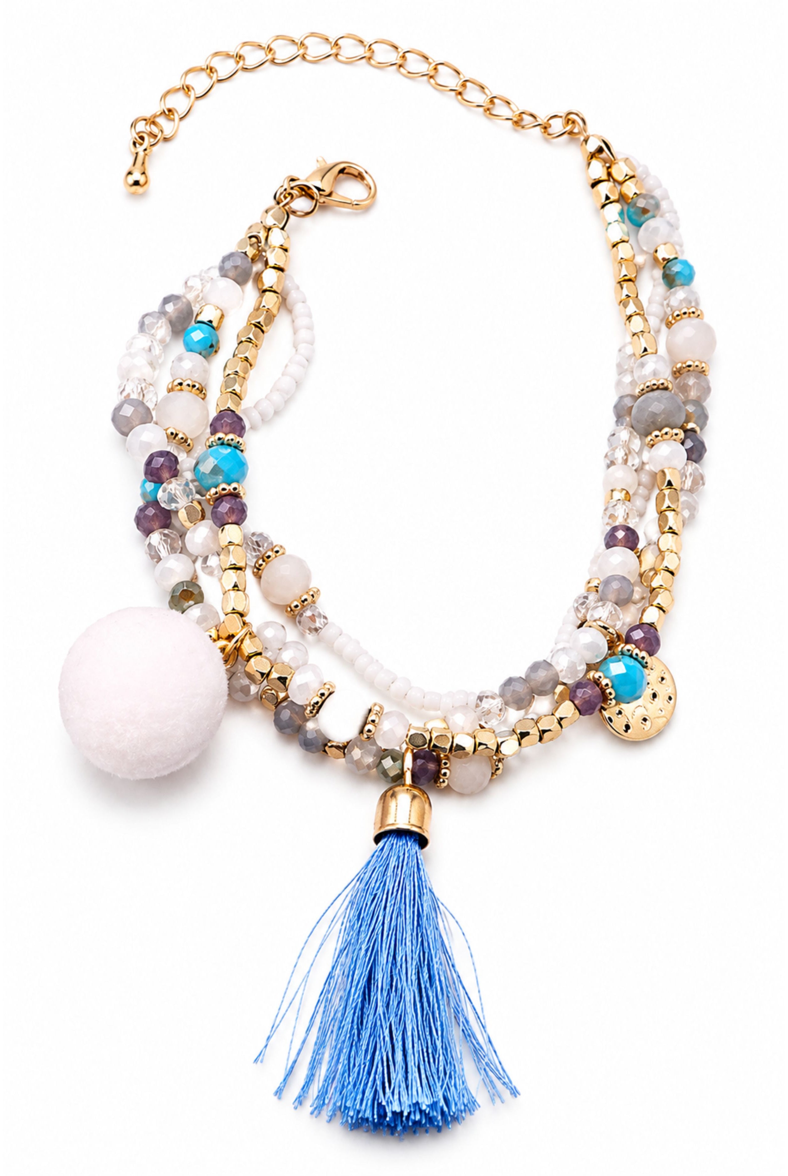 Color Pop Beaded Bracelet - Blue-Bracelet-privityboutique-Privity Boutique, Women’s Fashion Boutique in Mesa, Arizona
