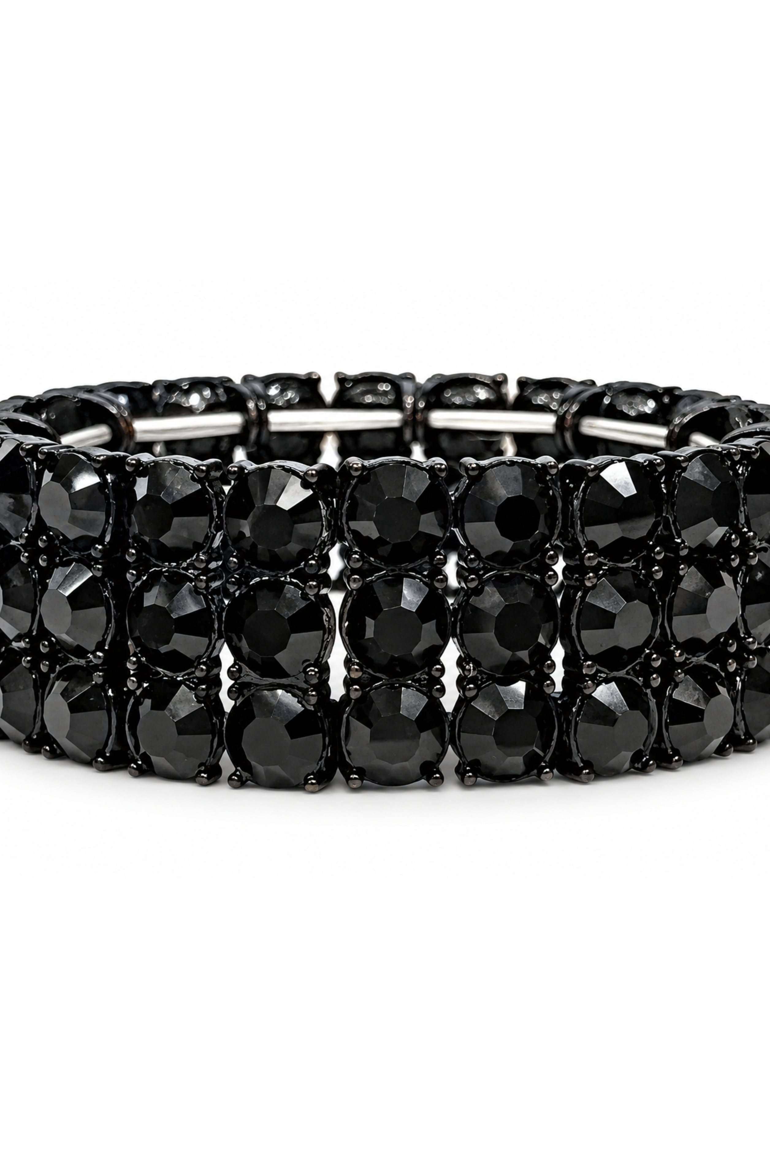 Black Rhinestone Stretch Bracelet-Bracelet-privityboutique.com-Privity Boutique, Women’s Fashion Boutique in Mesa, Arizona