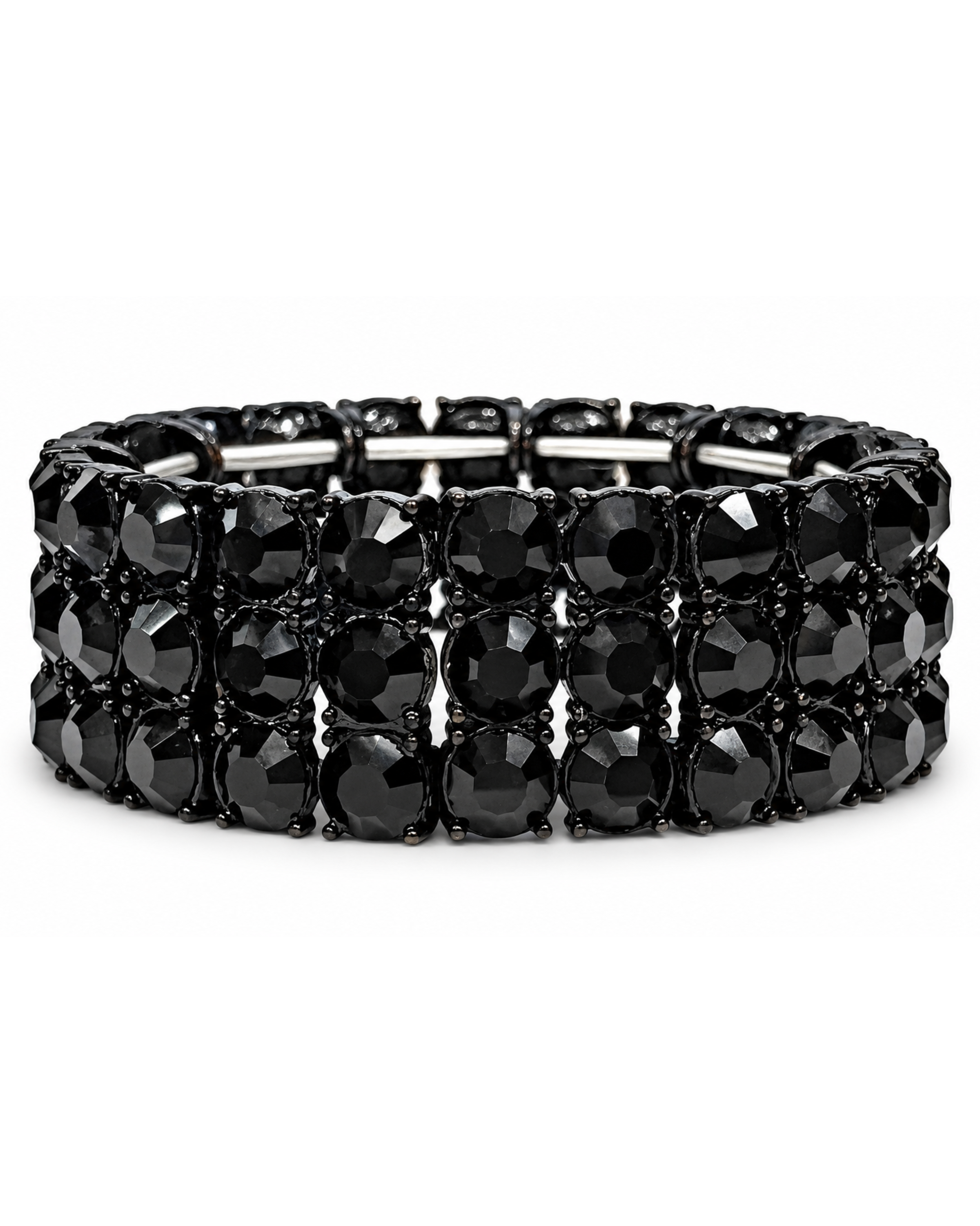 Black Rhinestone Stretch Bracelet-Bracelet-privityboutique.com-Privity Boutique, Women’s Fashion Boutique in Mesa, Arizona