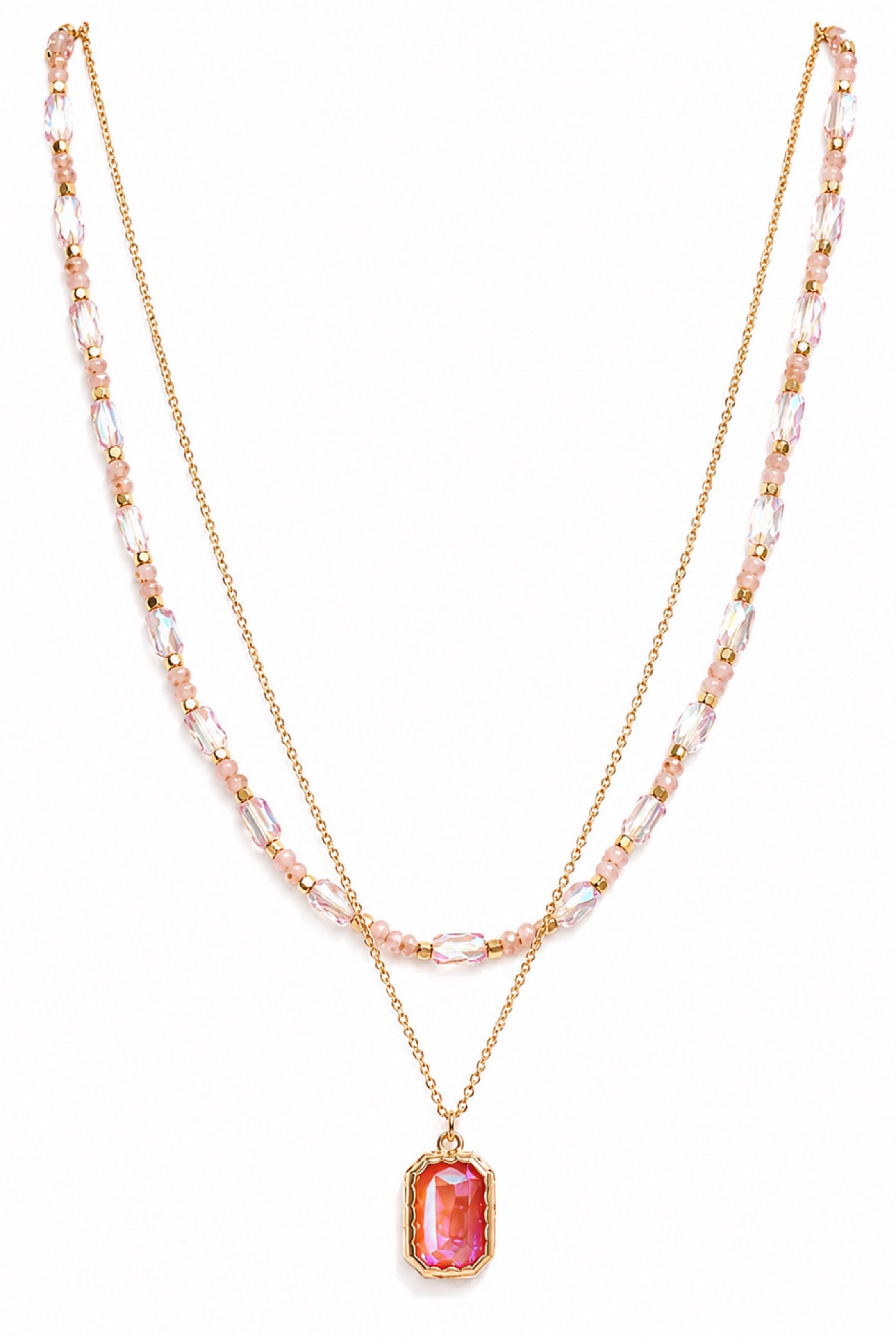 She Shines Necklace - Pink-beaded tassel necklace-privityboutique.com-Privity Boutique, Women’s Fashion Boutique in Mesa, Arizona