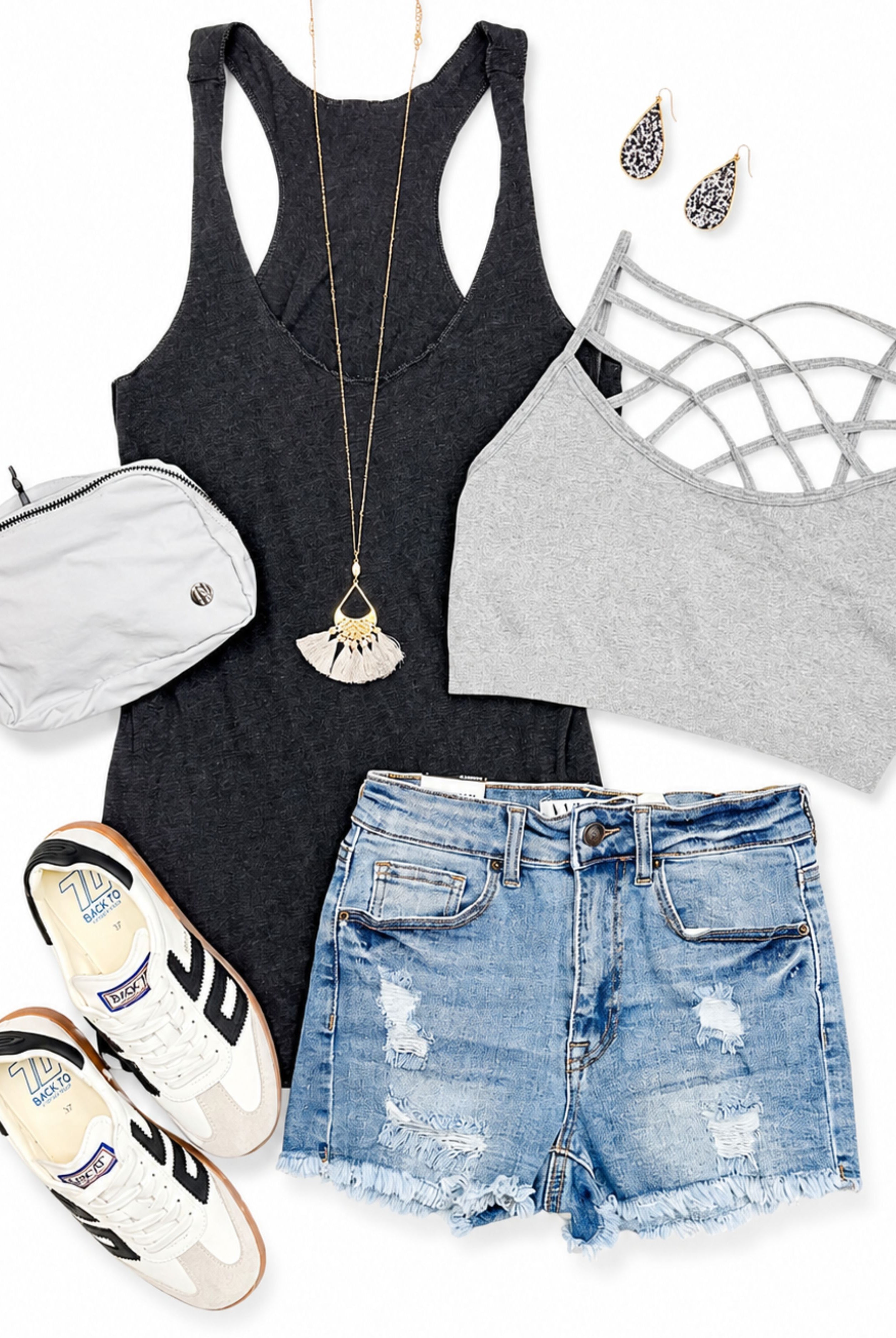Racerback Relaxed Fit Tank - Charcoal-Top-privityboutique.com-Privity Boutique, Women’s Fashion Boutique in Mesa, Arizona