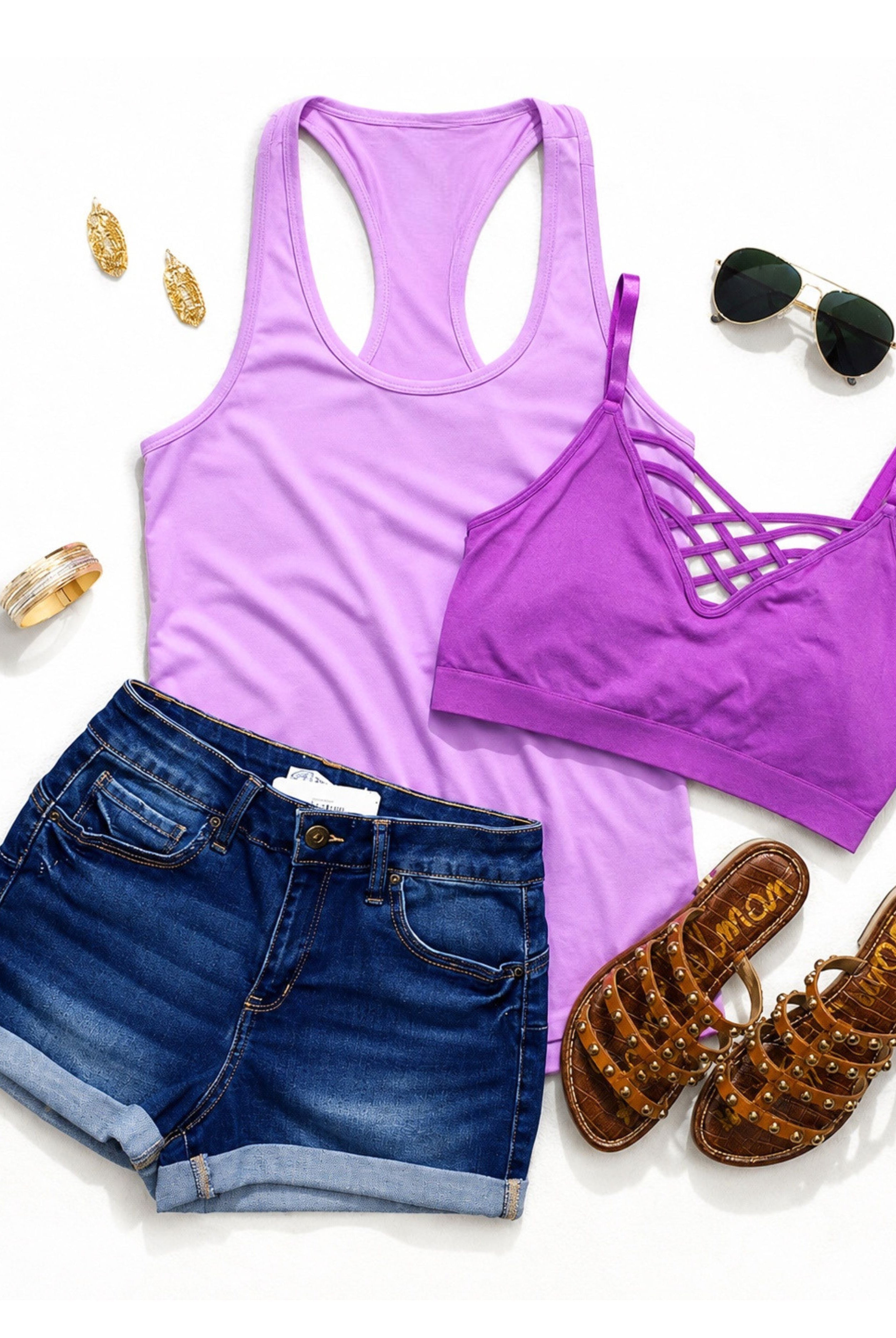 Basic Racerback Tank - Lilac-Top-privityboutique.com-Privity Boutique, Women’s Fashion Boutique in Mesa, Arizona