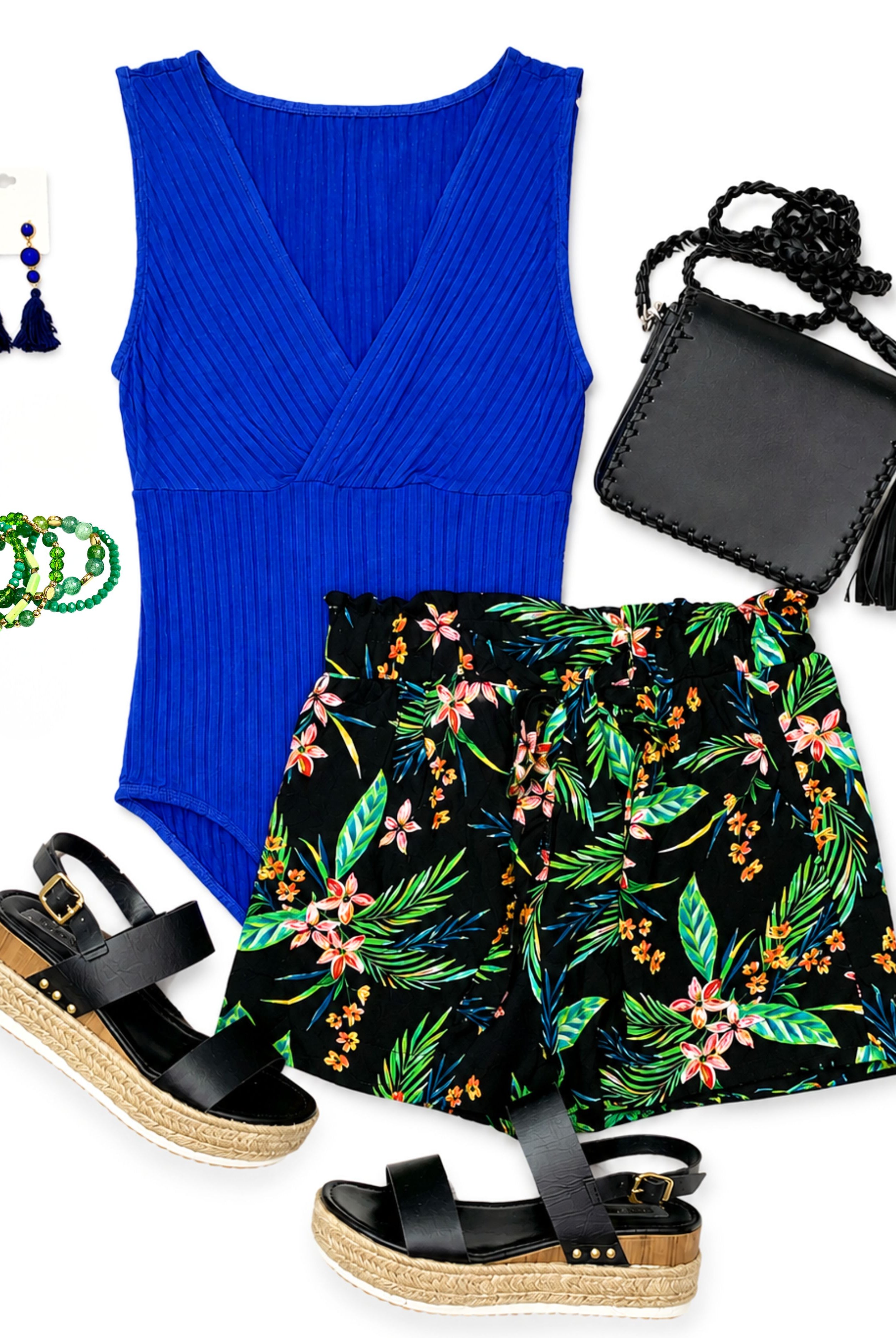 Tropical Paper Bag Shorts-Shorts-privityboutique.com-Privity Boutique, Women’s Fashion Boutique in Mesa, Arizona