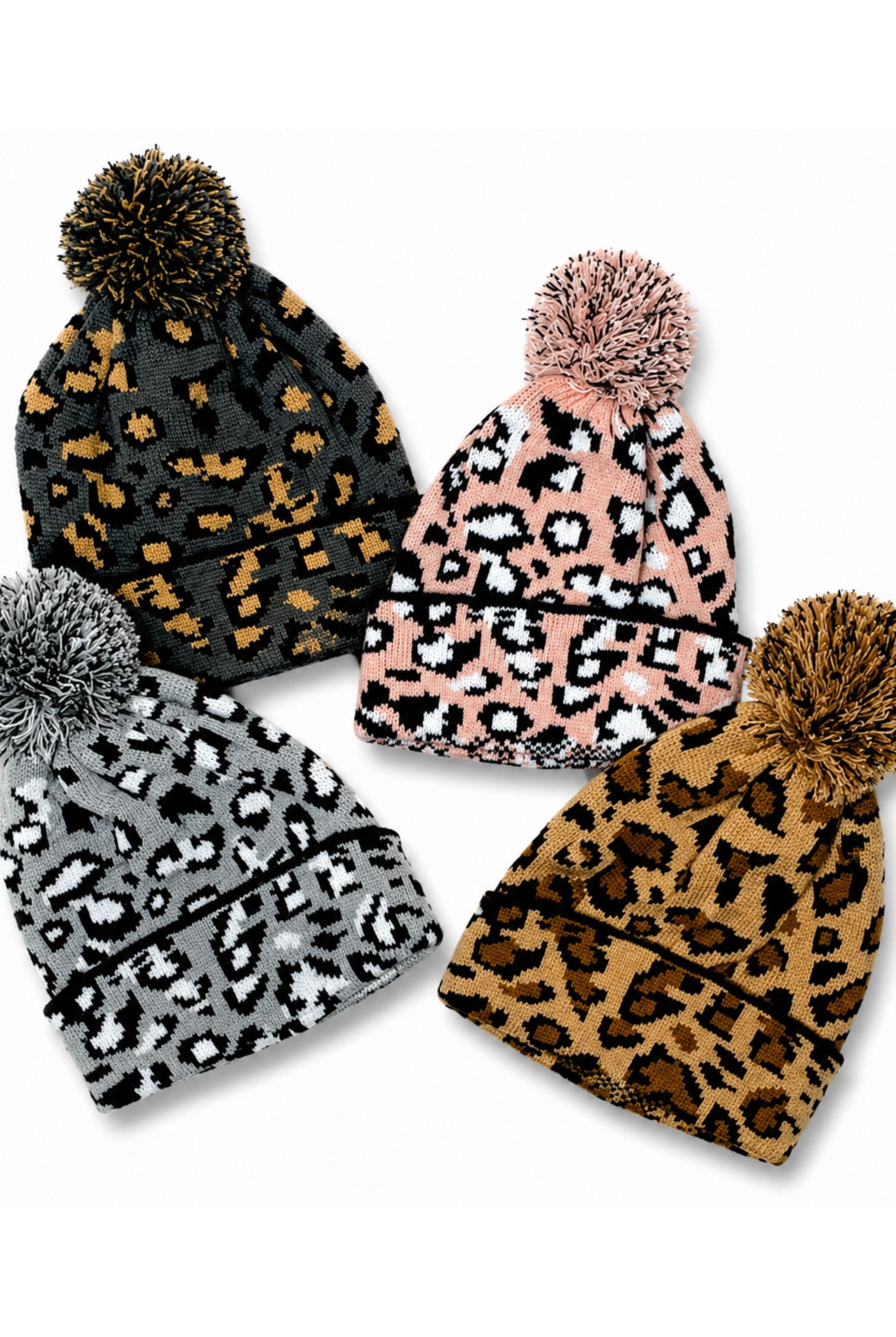 Snow Leopard Beanie - Multiple Colors-beanie-privityboutique-Privity Boutique, Women’s Fashion Boutique in Mesa, Arizona