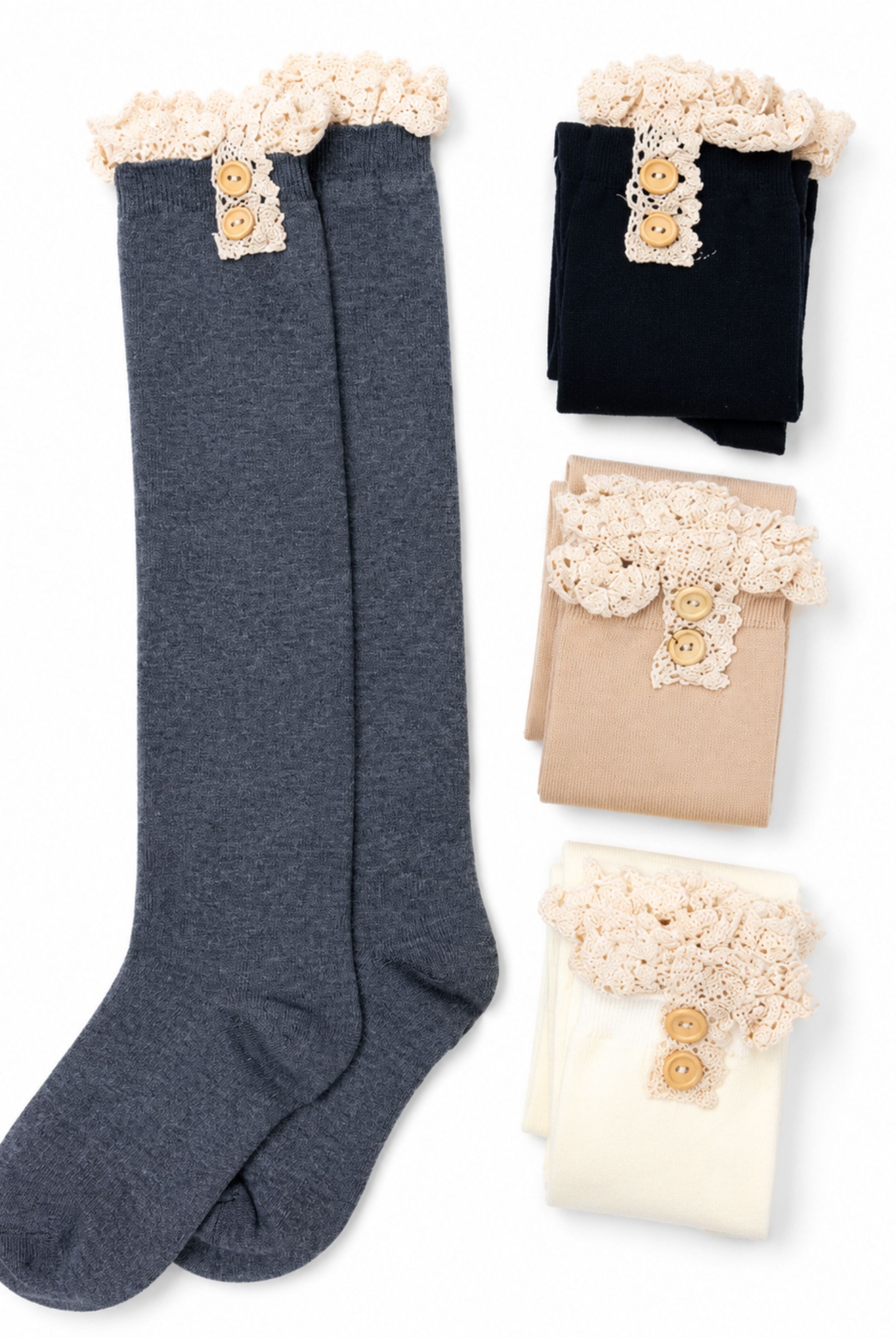 Lace & Button Boot Socks-boot socks-privityboutique-Privity Boutique, Women’s Fashion Boutique in Mesa, Arizona