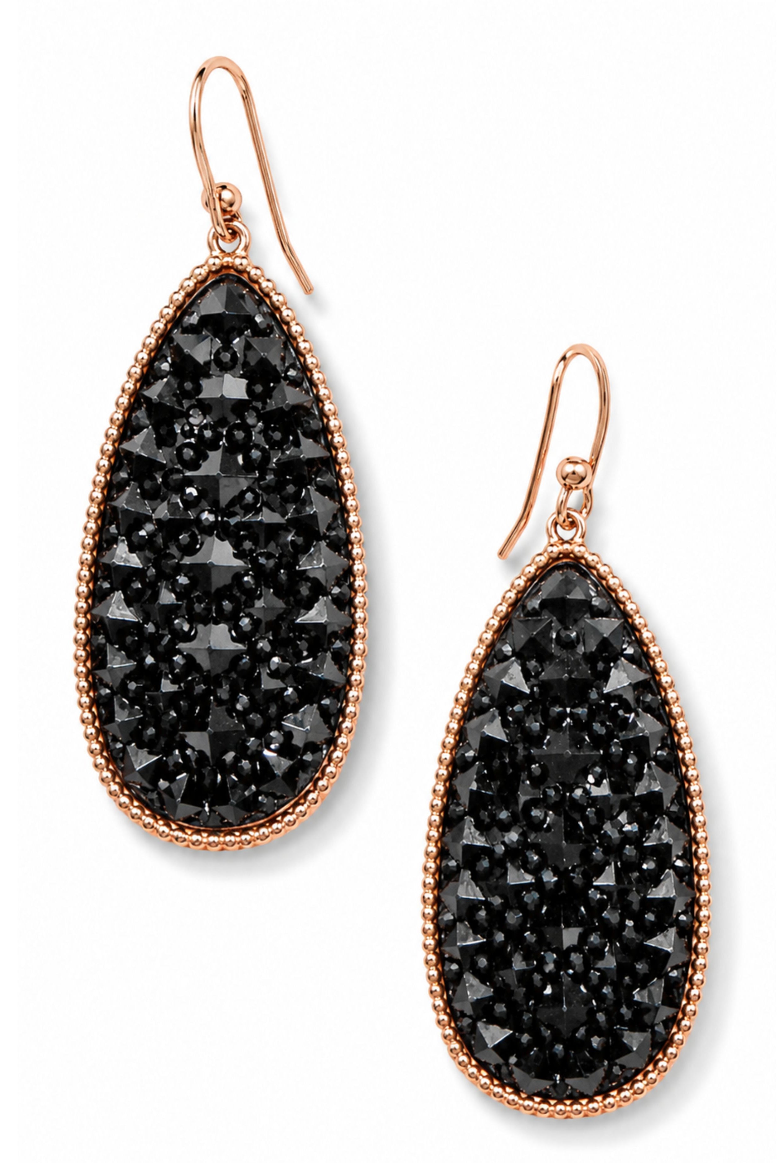 Bold & Exciting Teardrop Druzy Earrings - Black-earrings-privityboutique-Privity Boutique, Women’s Fashion Boutique in Mesa, Arizona