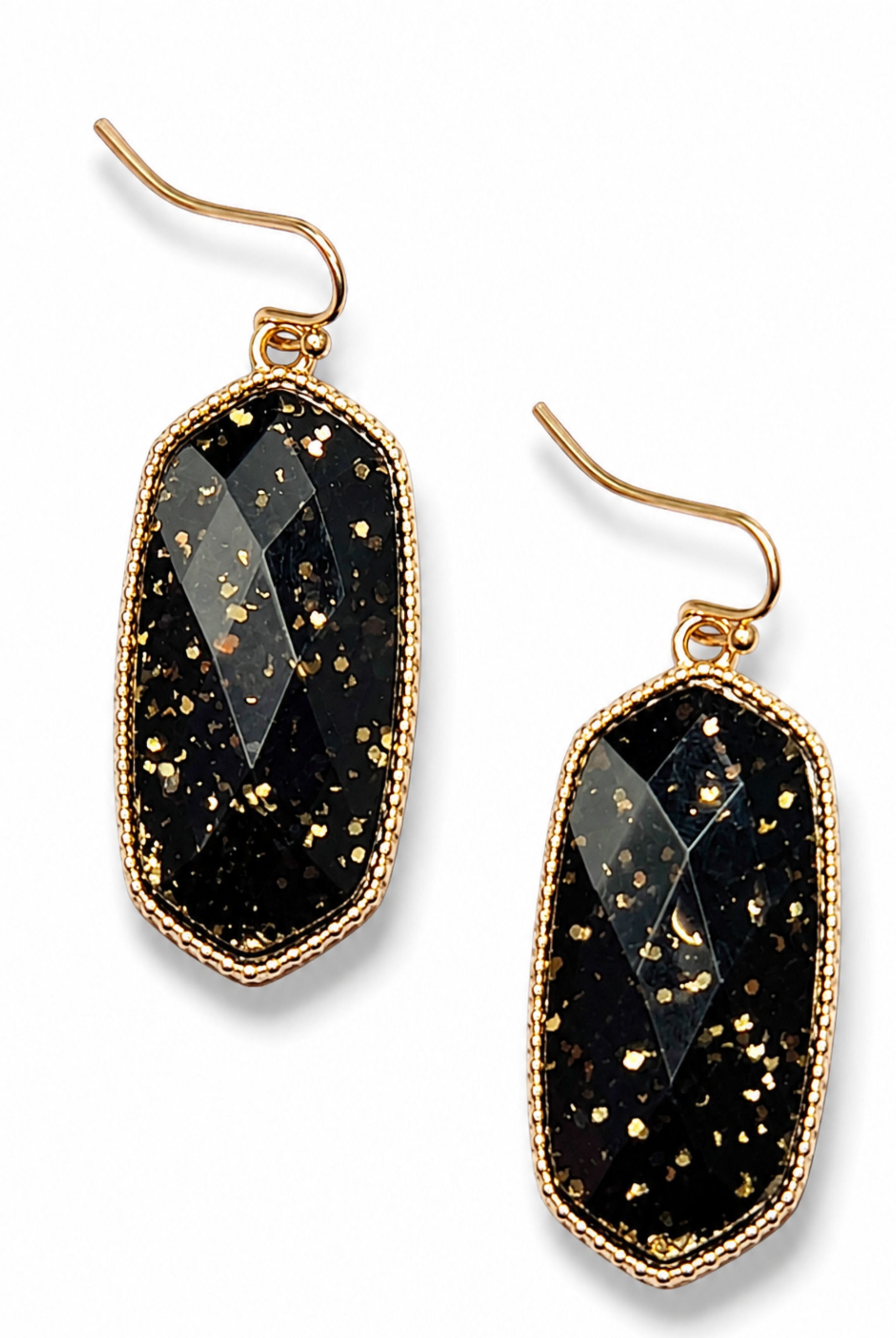 Black & Gold Fleck Earrings-Earrings-privityboutique-Privity Boutique, Women’s Fashion Boutique in Mesa, Arizona