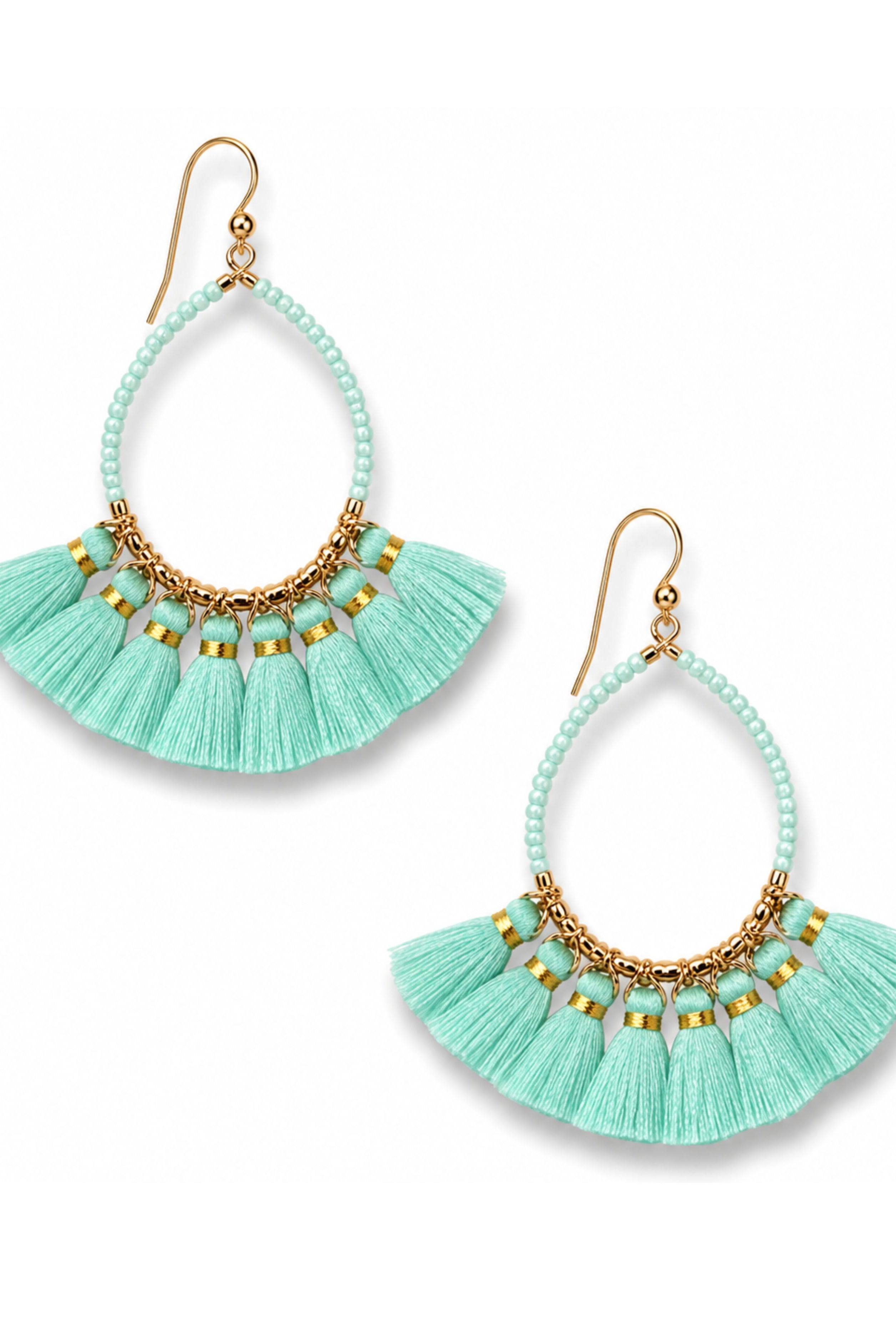 Paired Together Mint Tassel Earrings-earrings-privityboutique.com-Privity Boutique, Women’s Fashion Boutique in Mesa, Arizona