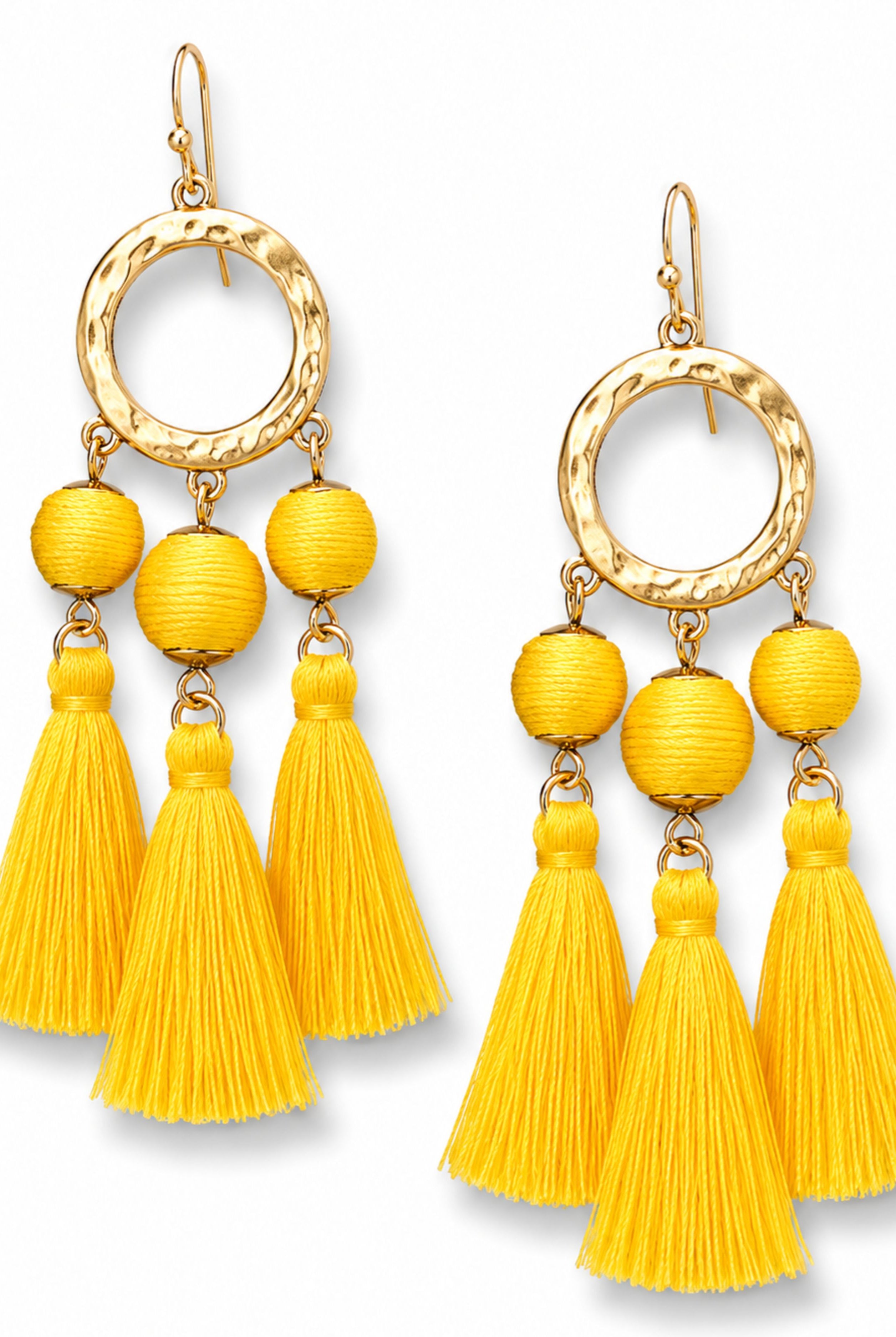 Yellow Tassel Earrings-Earrings-privityboutique-Privity Boutique, Women’s Fashion Boutique in Mesa, Arizona