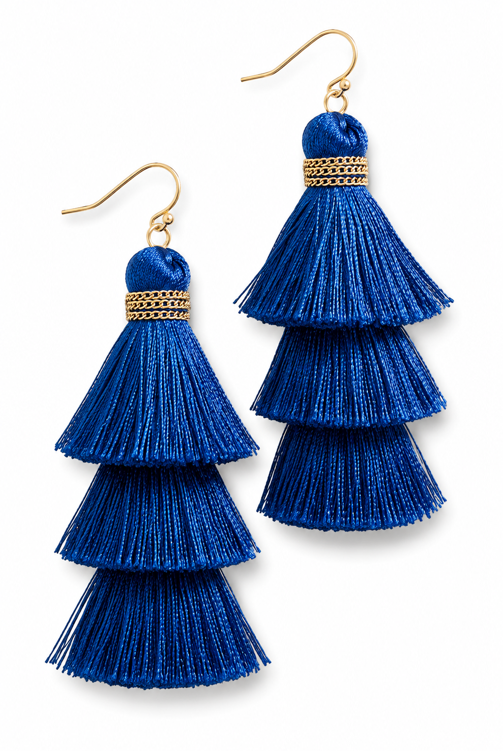 Party of Three Tassel Earrings - Royal-earrings-privityboutique.com-Privity Boutique, Women’s Fashion Boutique in Mesa, Arizona