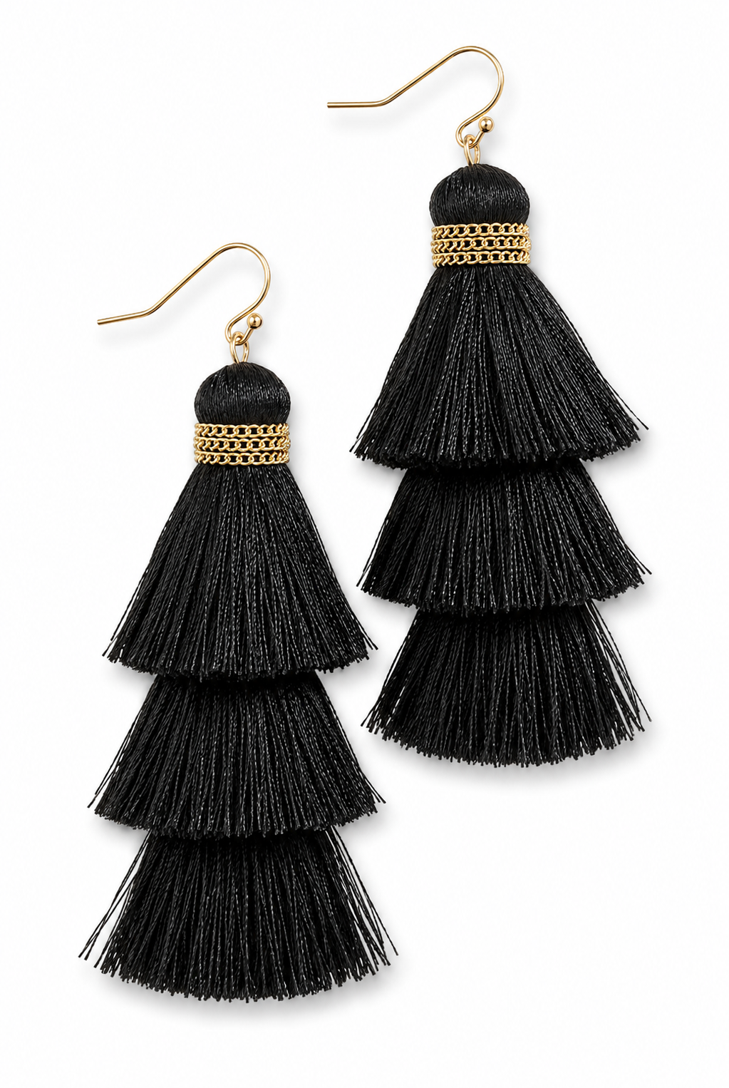 Party of Three Tassel Earrings - Black-earrings-privityboutique.com-Privity Boutique, Women’s Fashion Boutique in Mesa, Arizona