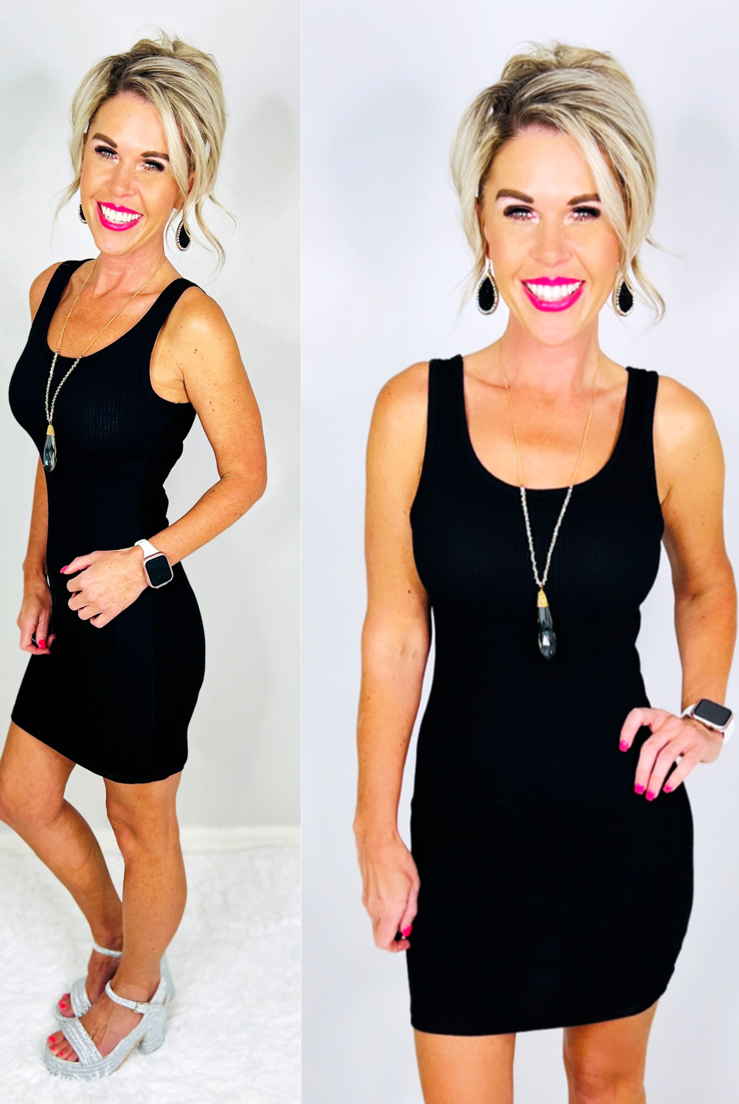 Daily Thoughts Ribbed Tank Dress - Black-Dress-privityboutique.com-Privity Boutique, Women’s Fashion Boutique in Mesa, Arizona