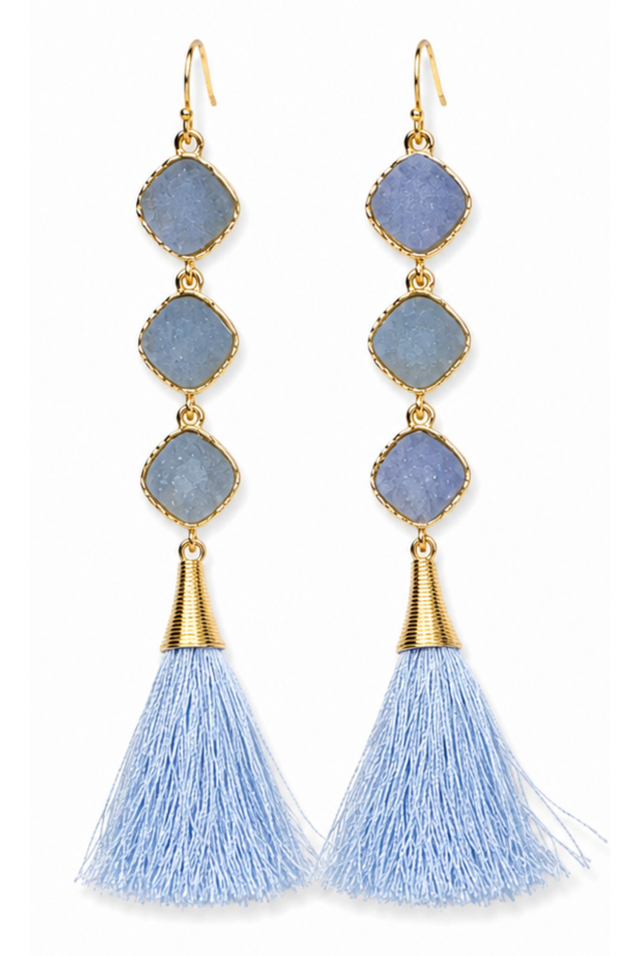 Drops Of Druzy Tassel Earrings-Earrings-privityboutique-Privity Boutique, Women’s Fashion Boutique in Mesa, Arizona