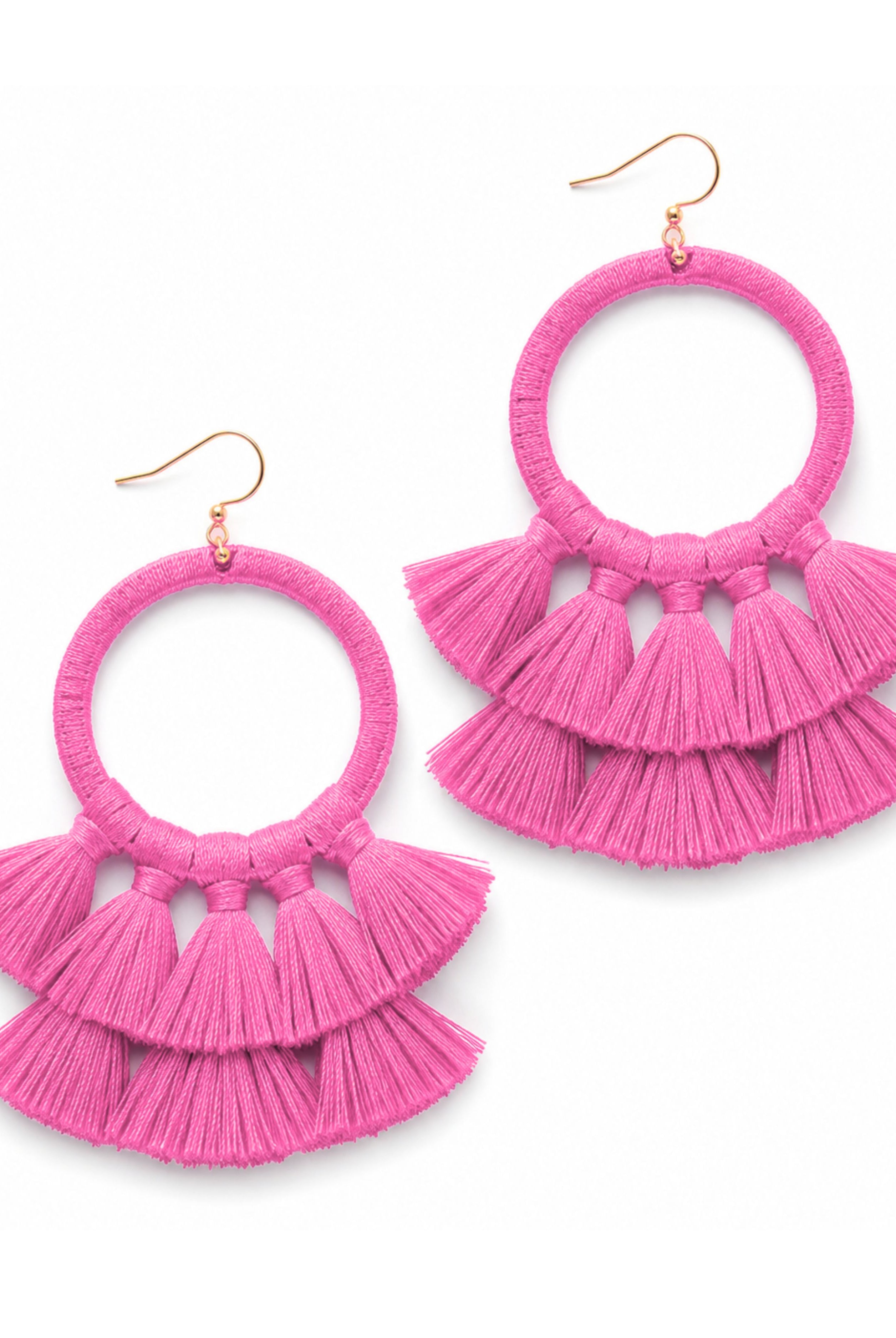 Making Statements Tassel Earrings - Rose-Earrings-privityboutique.com-Privity Boutique, Women’s Fashion Boutique in Mesa, Arizona