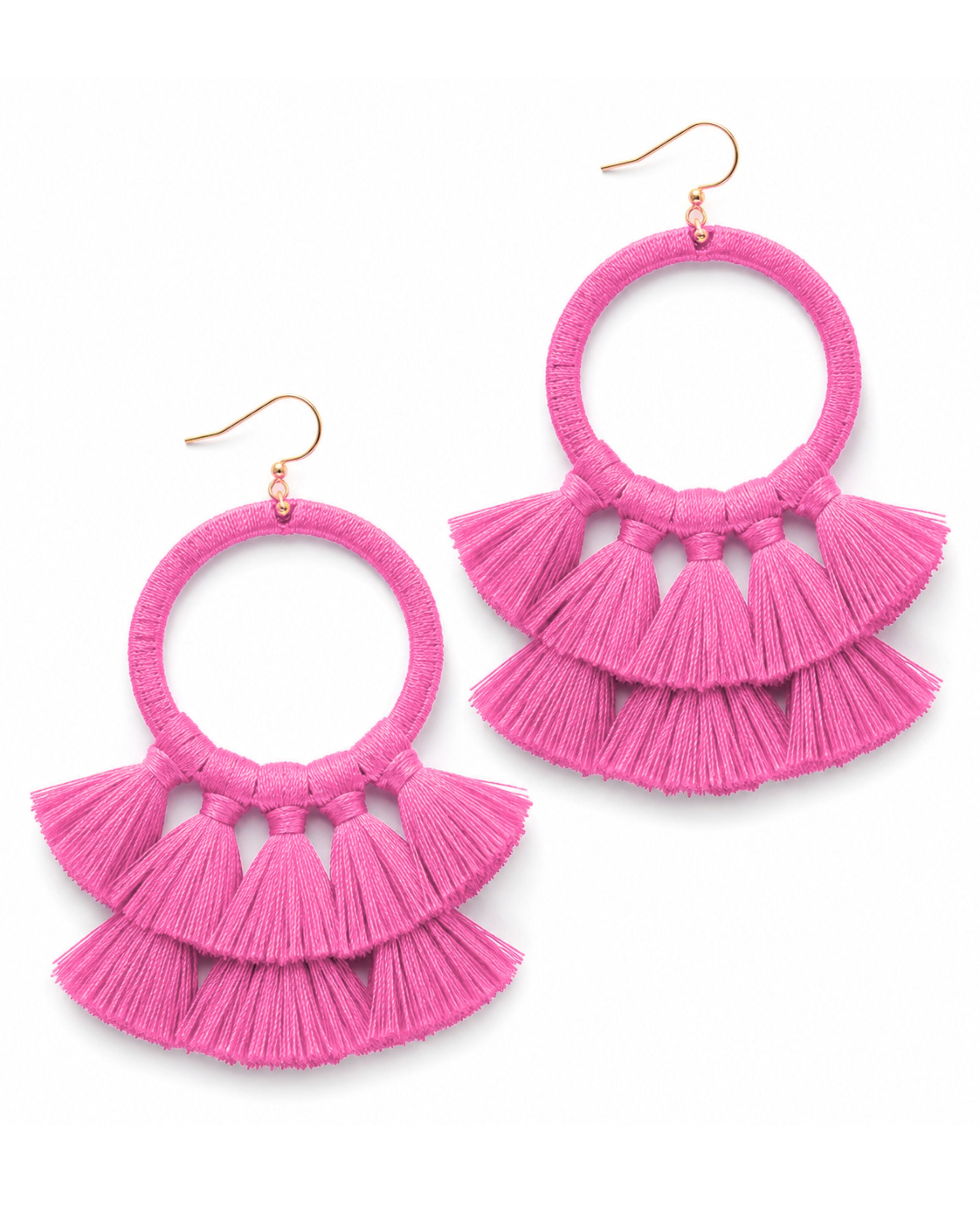 Making Statements Tassel Earrings - Rose-Earrings-privityboutique.com-Privity Boutique, Women’s Fashion Boutique in Mesa, Arizona