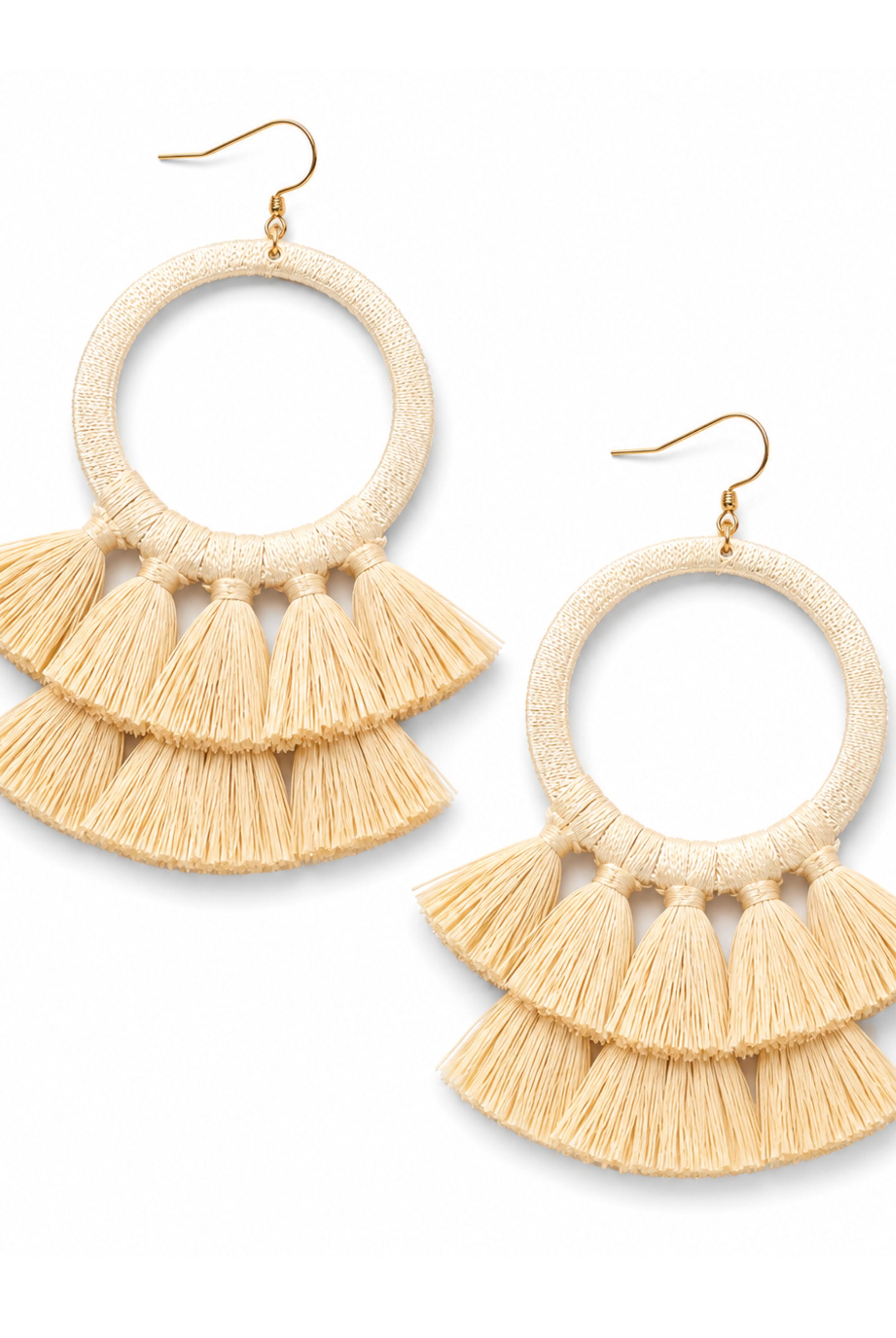 Making Statements Tassel Earrings - Ivory-Earrings-privityboutique.com-Privity Boutique, Women’s Fashion Boutique in Mesa, Arizona
