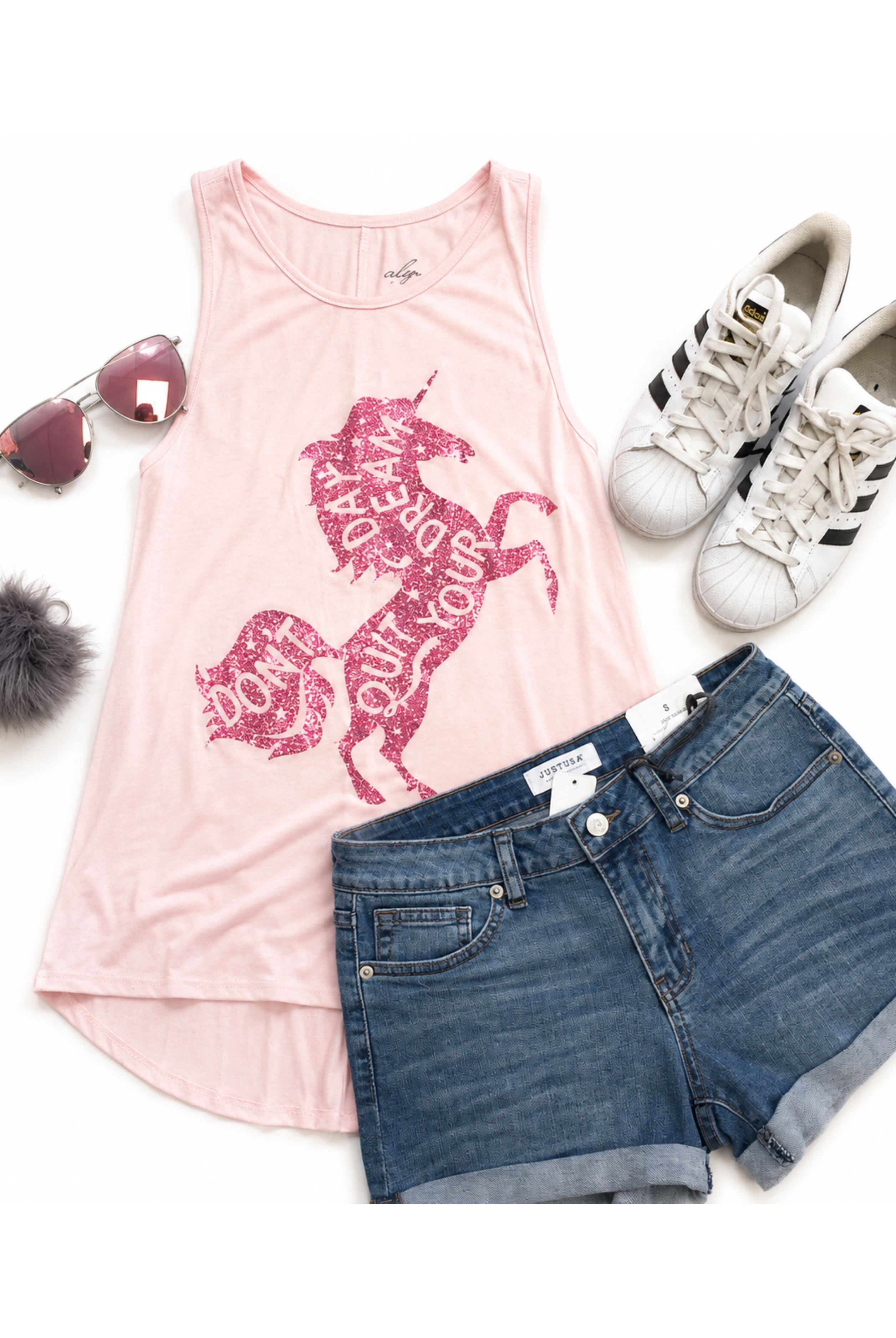 Dont Quit Your Day Dream Unicorn Tank-Top-privityboutique.com-Privity Boutique, Women’s Fashion Boutique in Mesa, Arizona